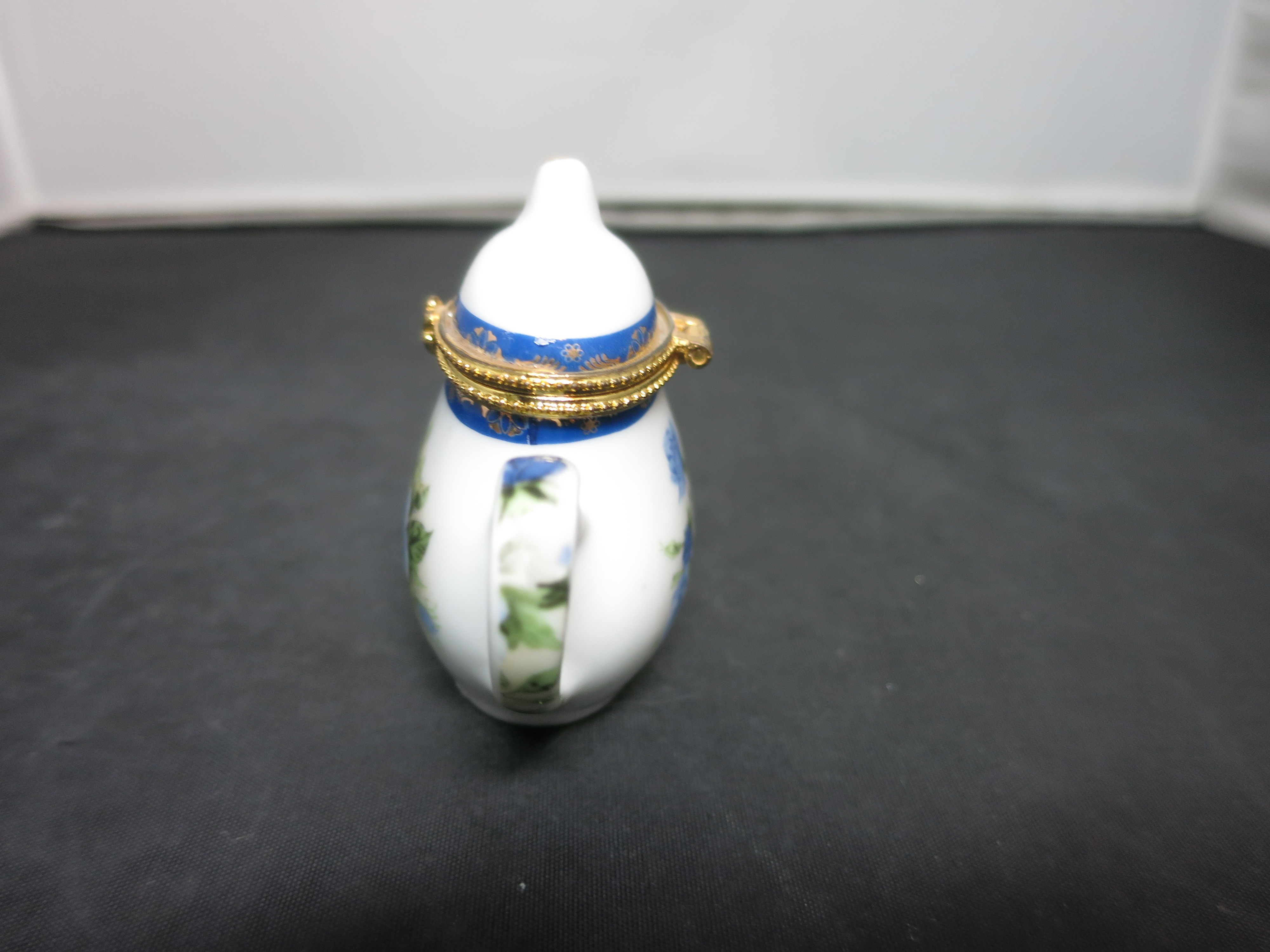 Porcelain Miniature Teapot Trinket Box