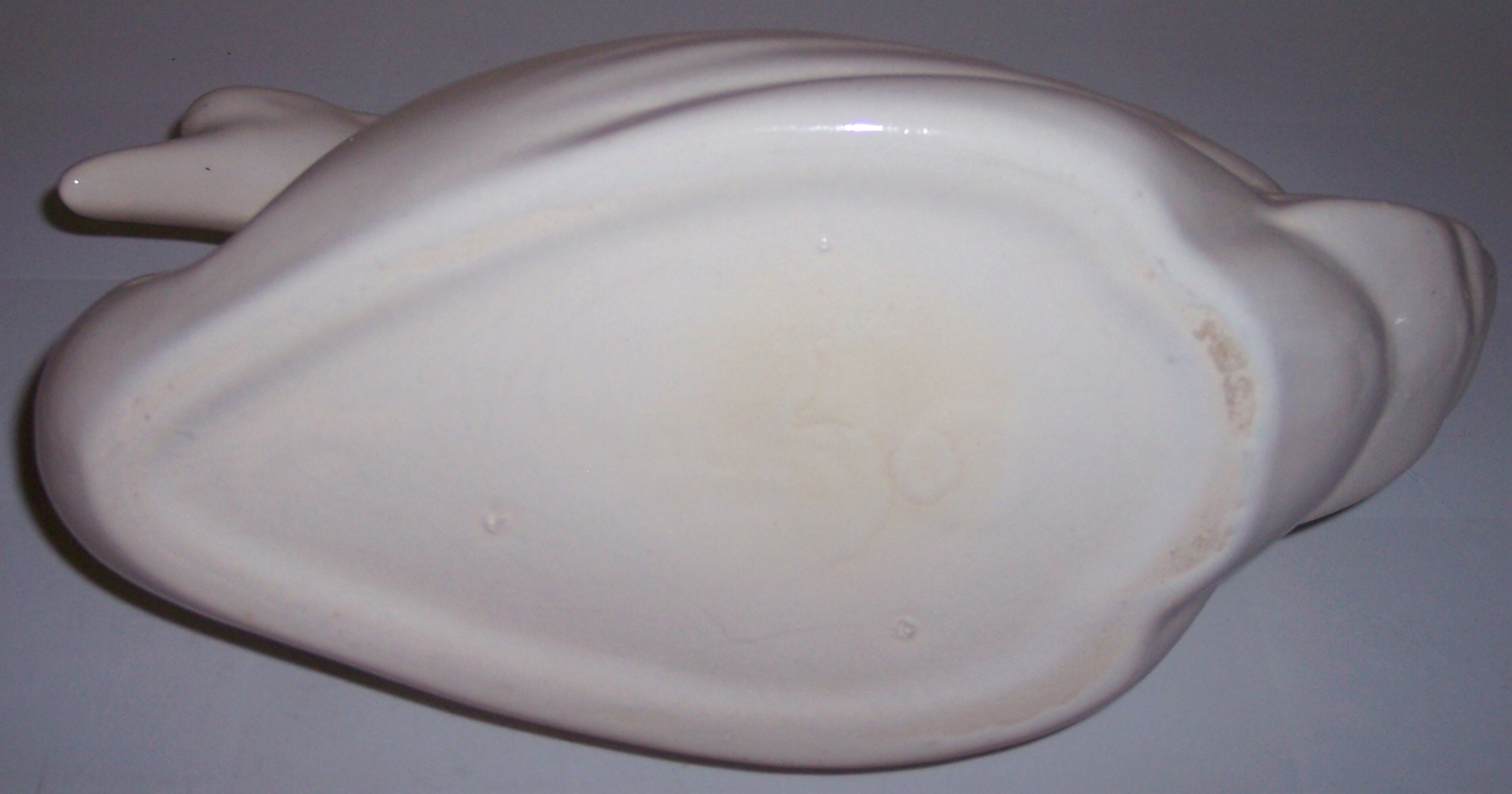 Bauer Pottery Cal Art Large Gloss White Swan Planter