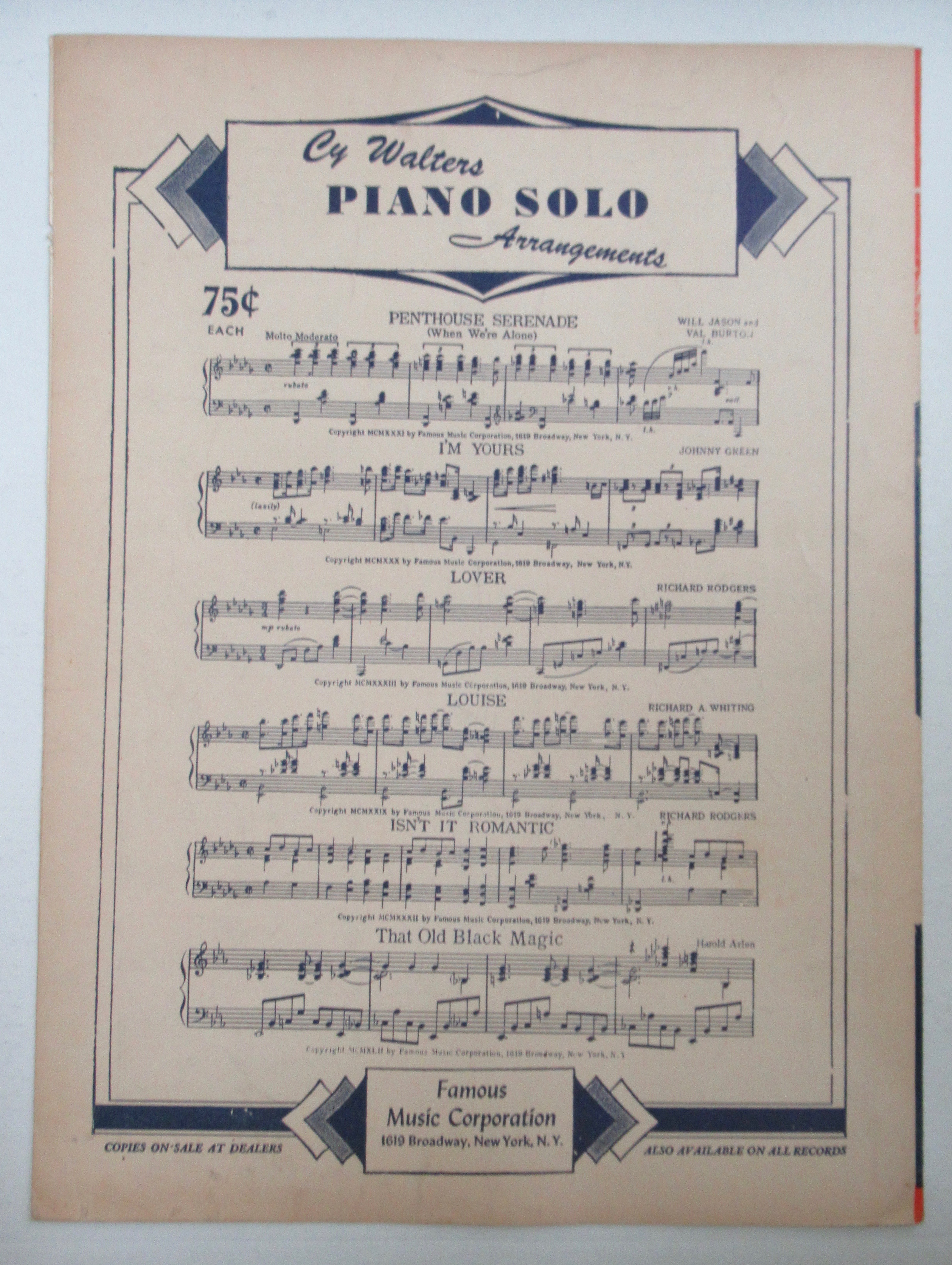 1950 Tonda Wanda Hoy Sheet Music (Lewis & Martin)