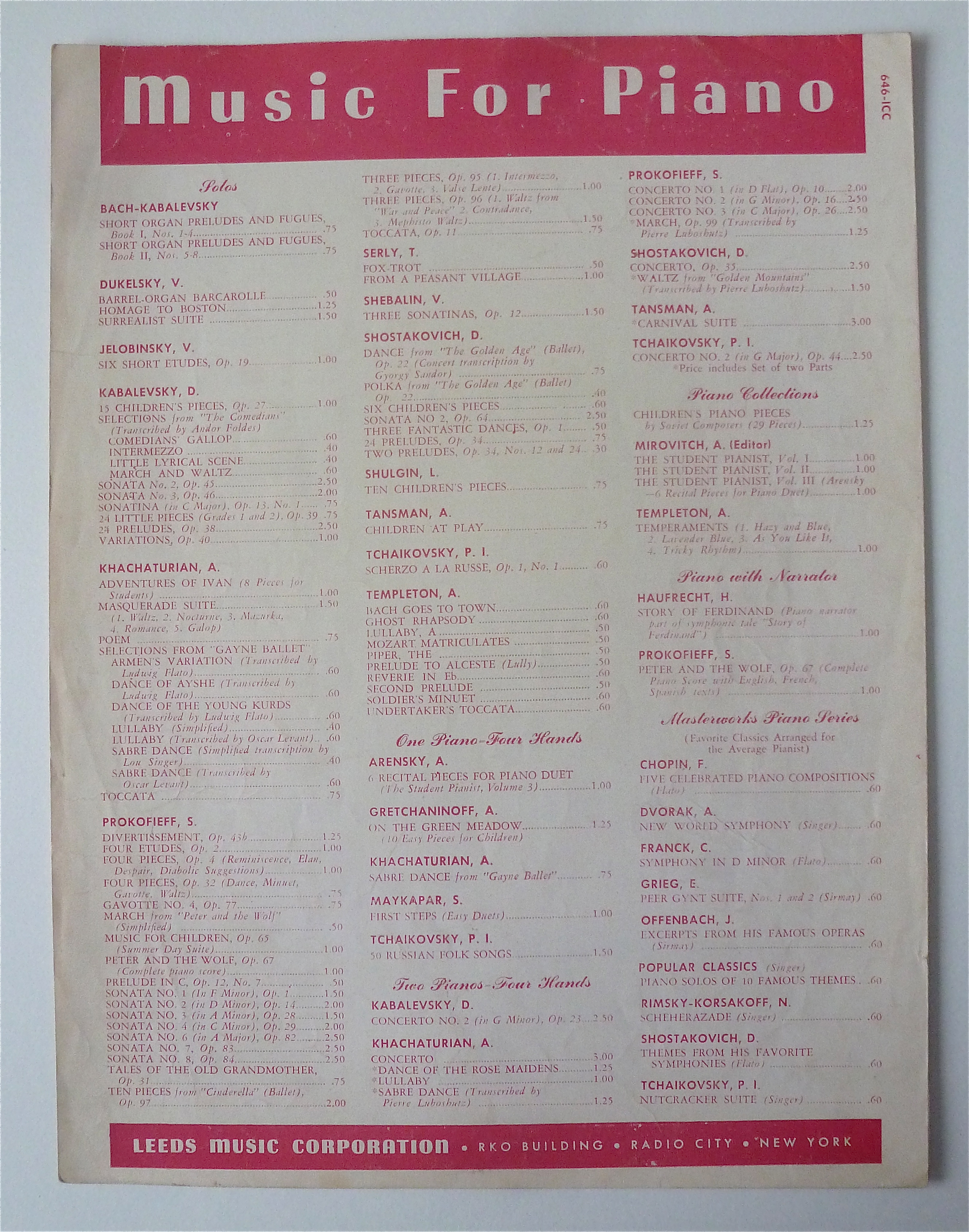 Sheet Music For 1947 Galway Bay