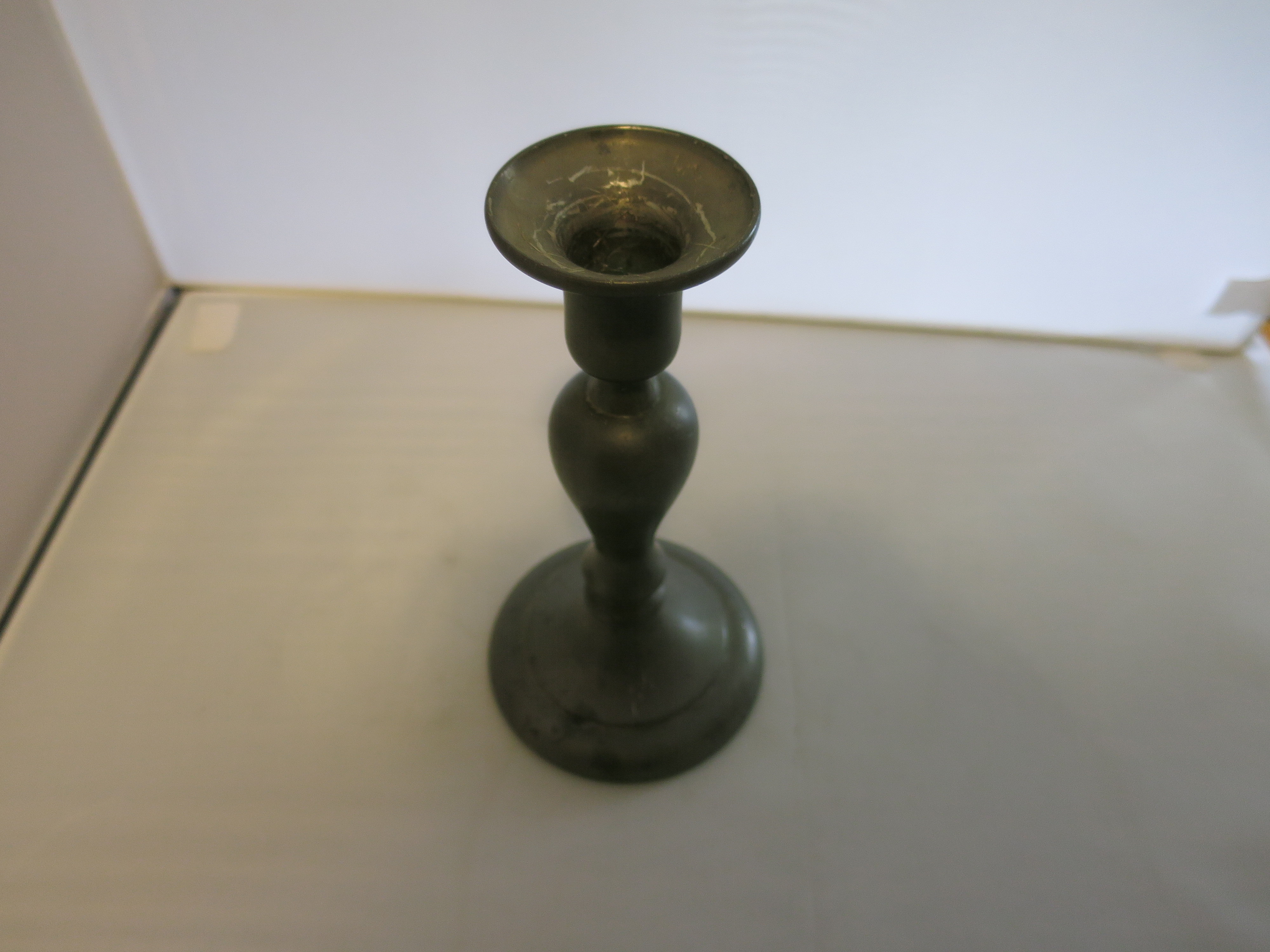 Royal Holland Pewter Candlestick Candle Holder KMD Teal
