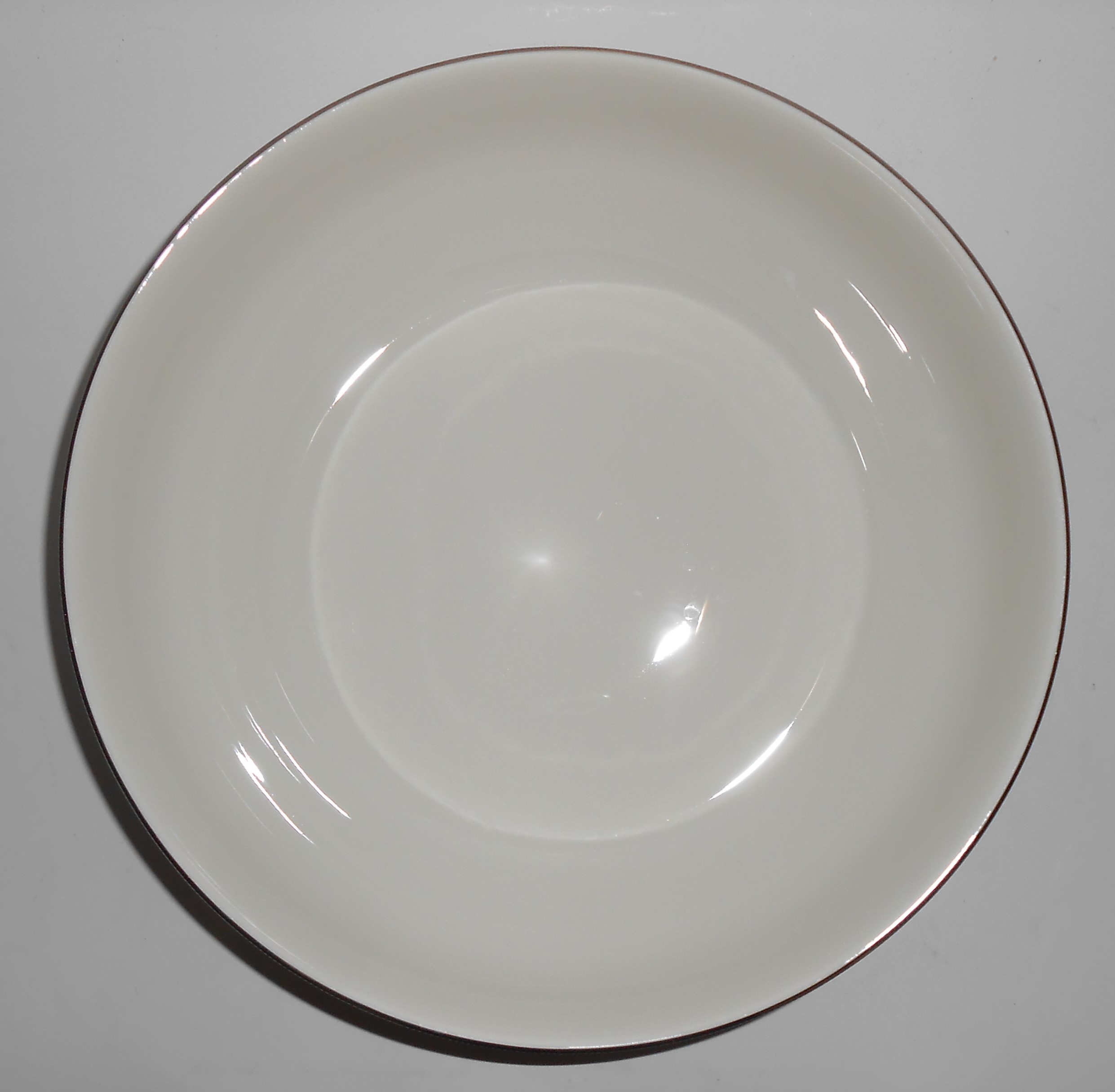 Noritake Porcelain Fine China Platinum Wave Salad Bowl