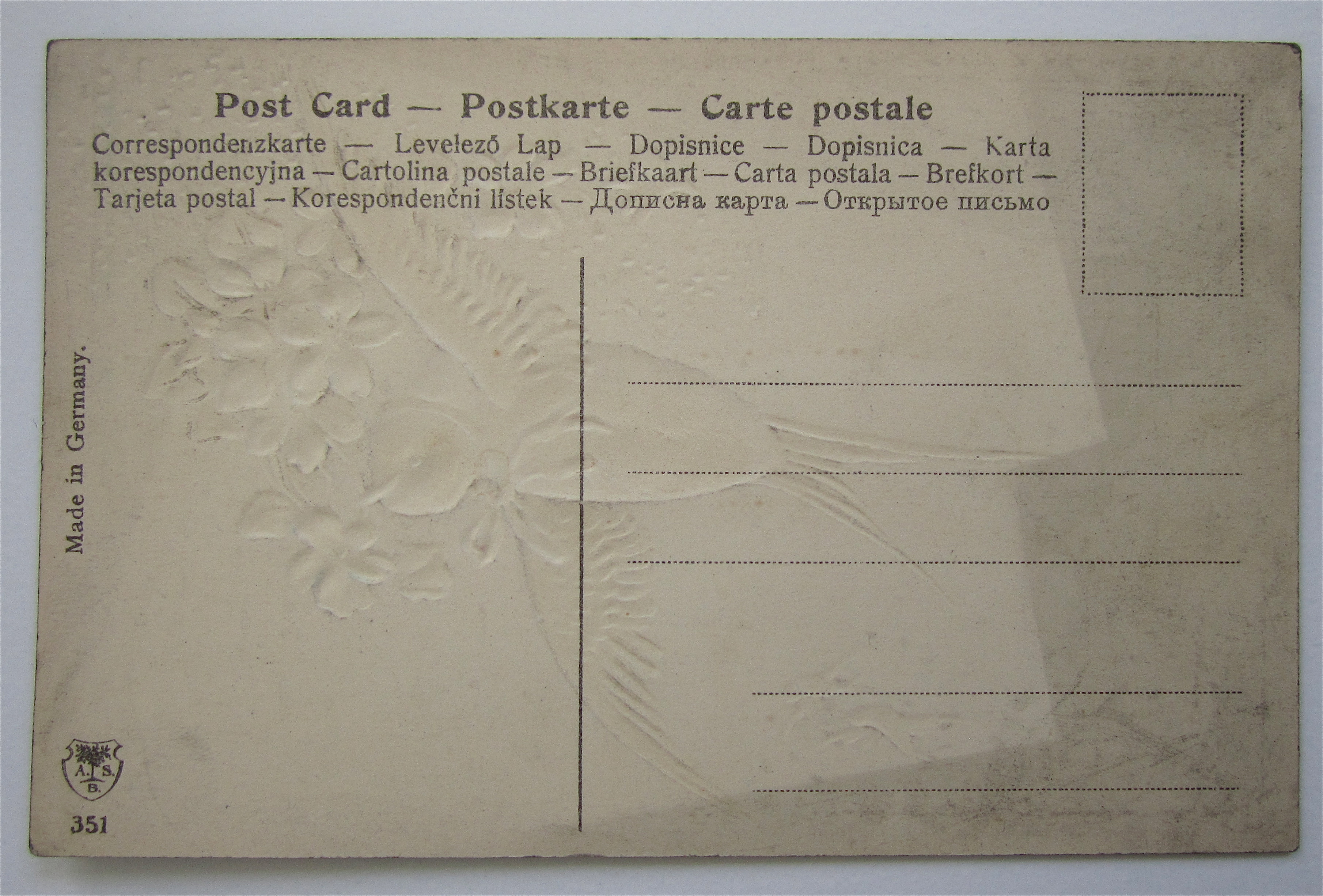 Bird Flying With Flower In Mouth Postcard