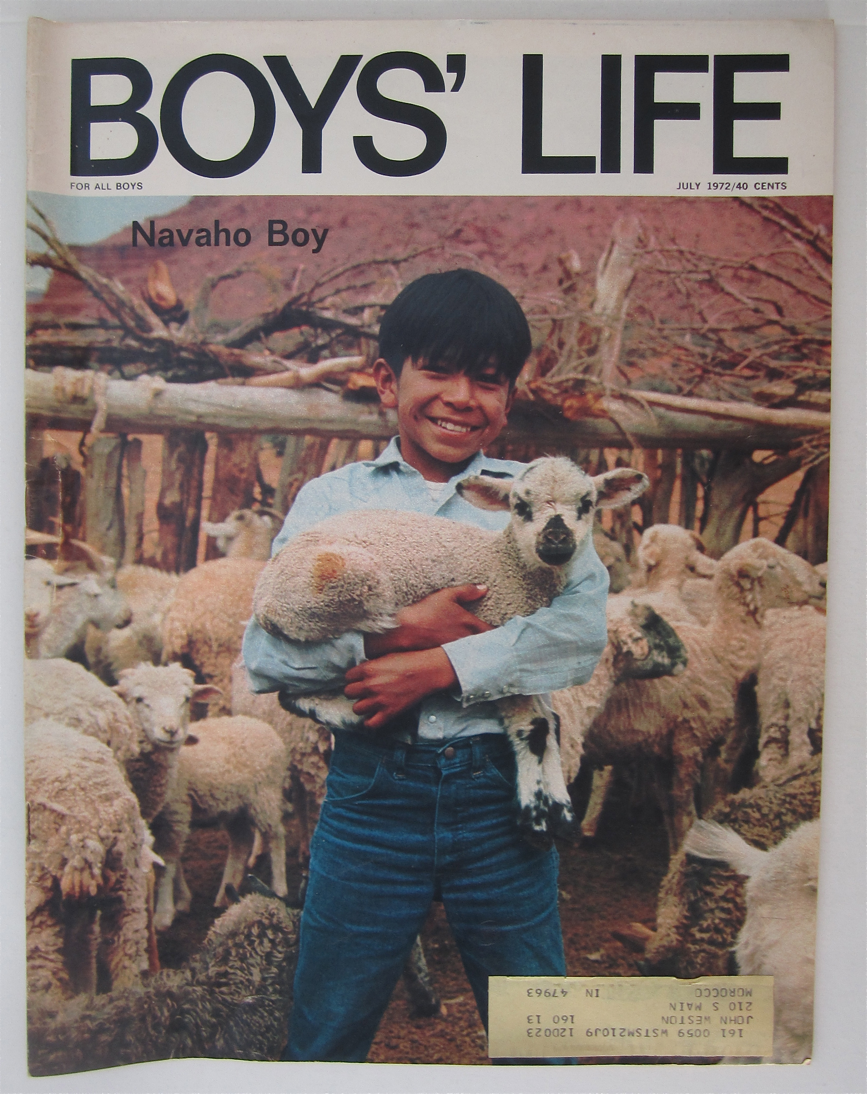 Boys Life Magazine July 1972 Navaho Boy
