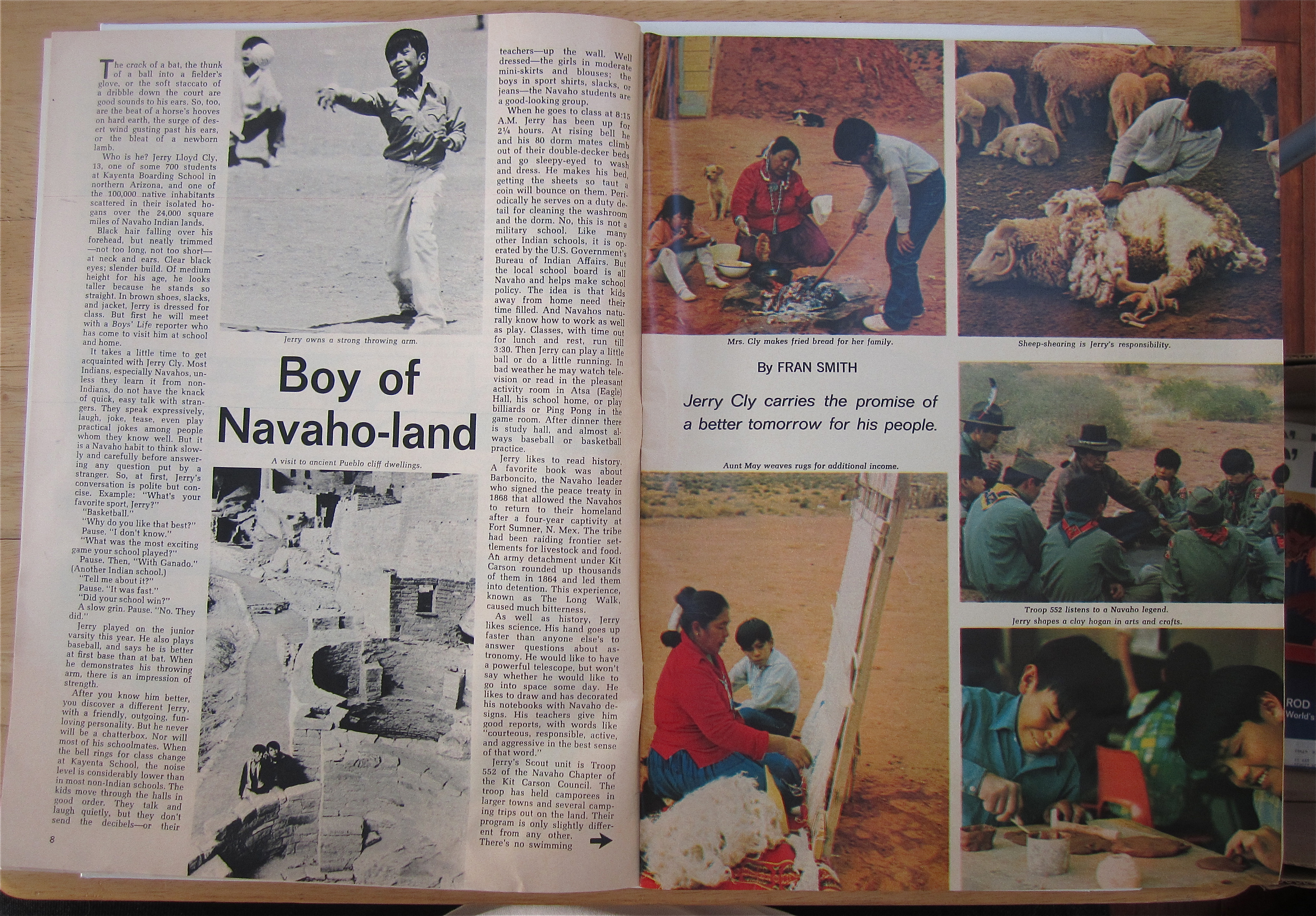 Boys Life Magazine July 1972 Navaho Boy