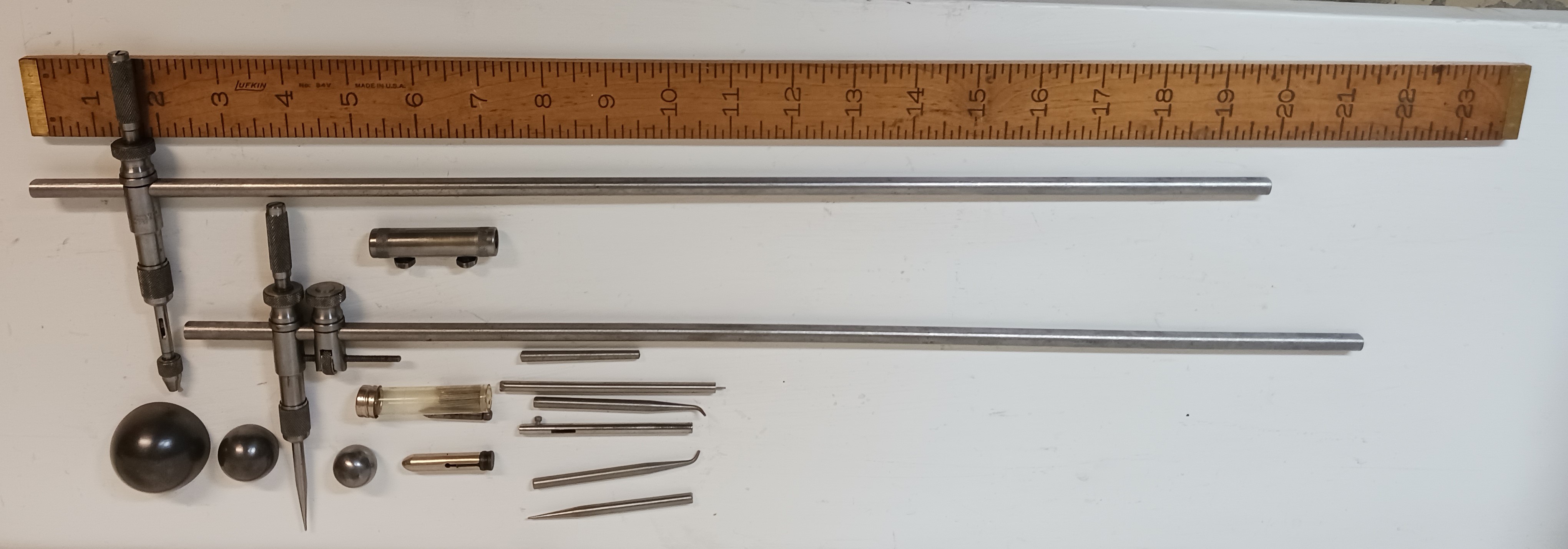 Starrett Steel Beam Trammels Set No 251F