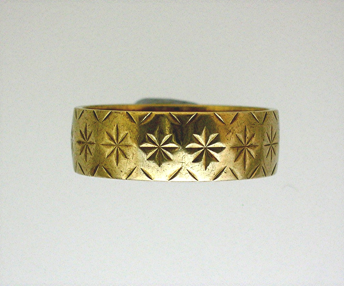 Hallmarked European Yellow Gold Wedding Band . . . . .