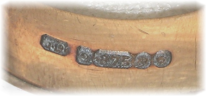 Hallmarked European Yellow Gold Wedding Band . . . . .