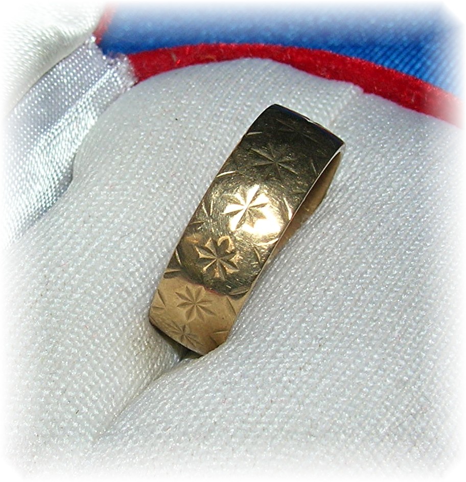 Hallmarked European Yellow Gold Wedding Band . . . . .