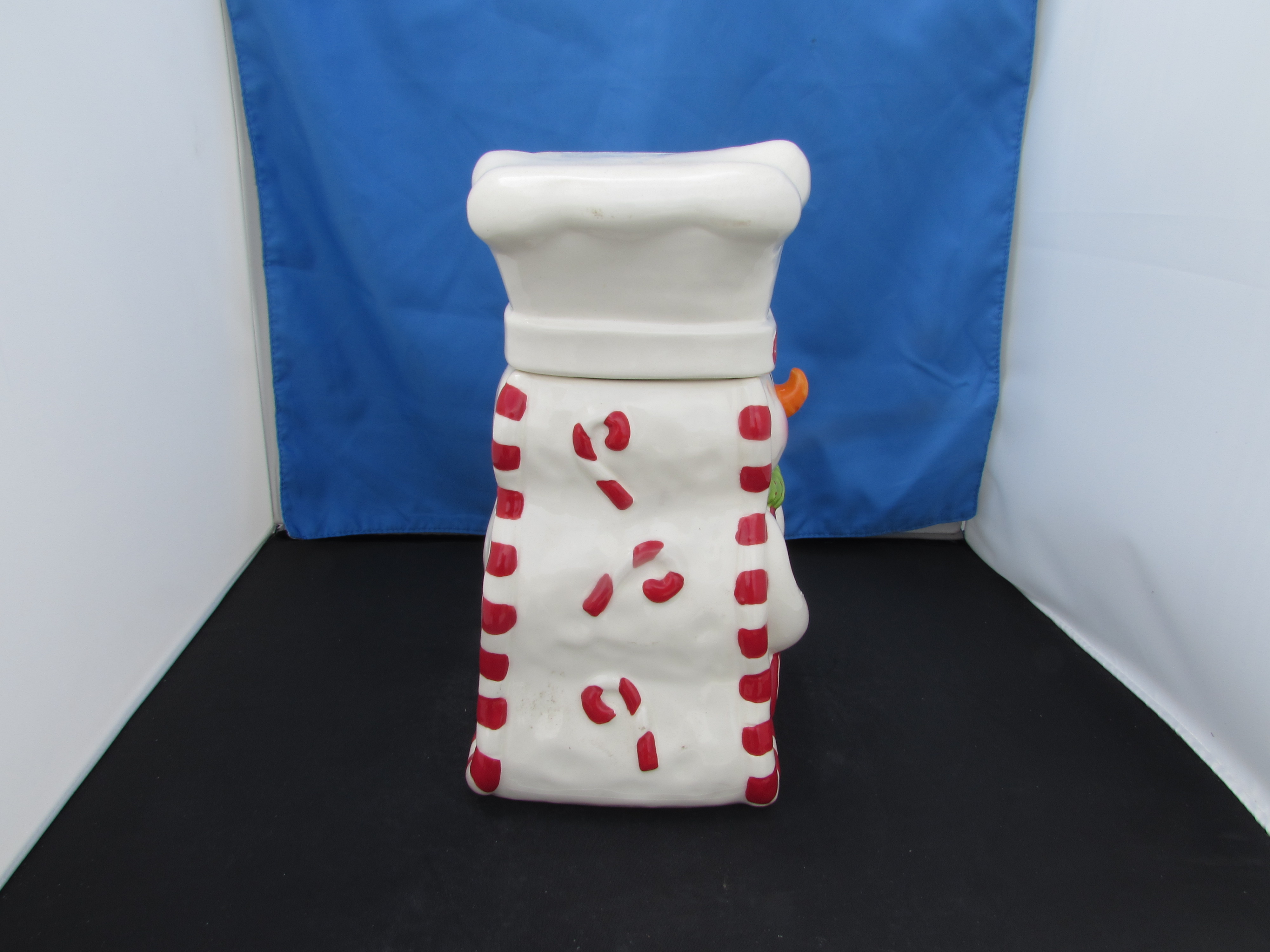Snowman Chef Cookie Jar Apron Cookies Peppermint