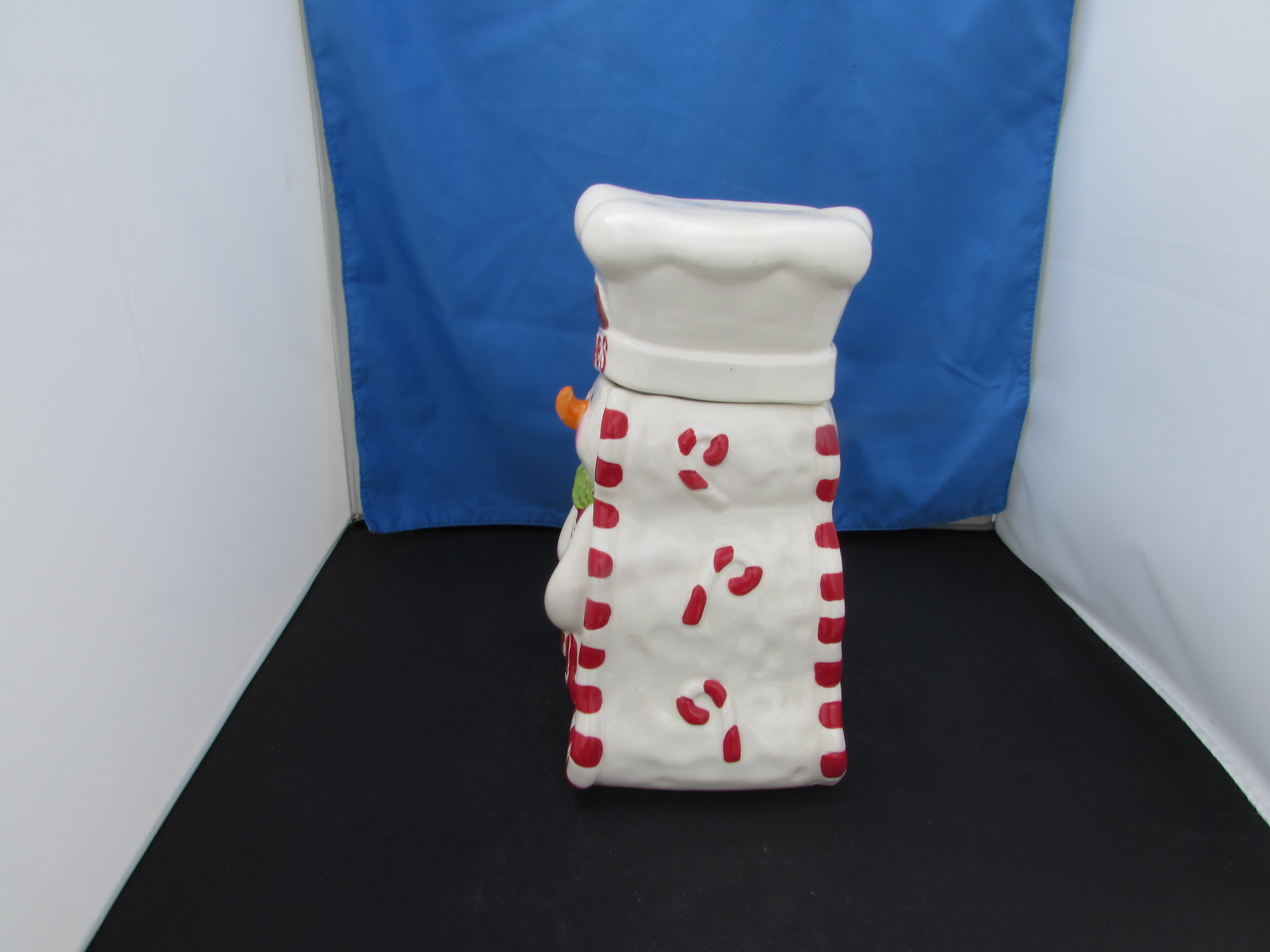 Snowman Chef Cookie Jar Apron Cookies Peppermint