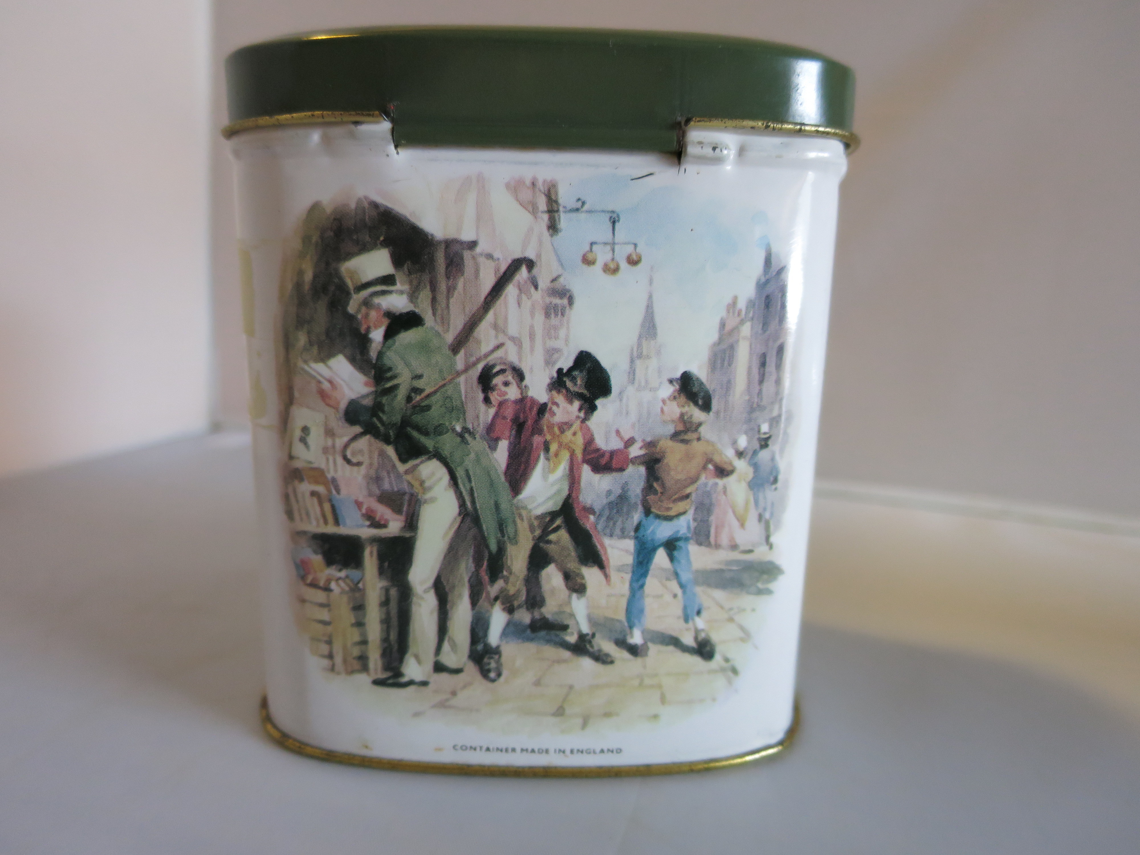 Vintage Oliver Twist Tin made in England hinged lid