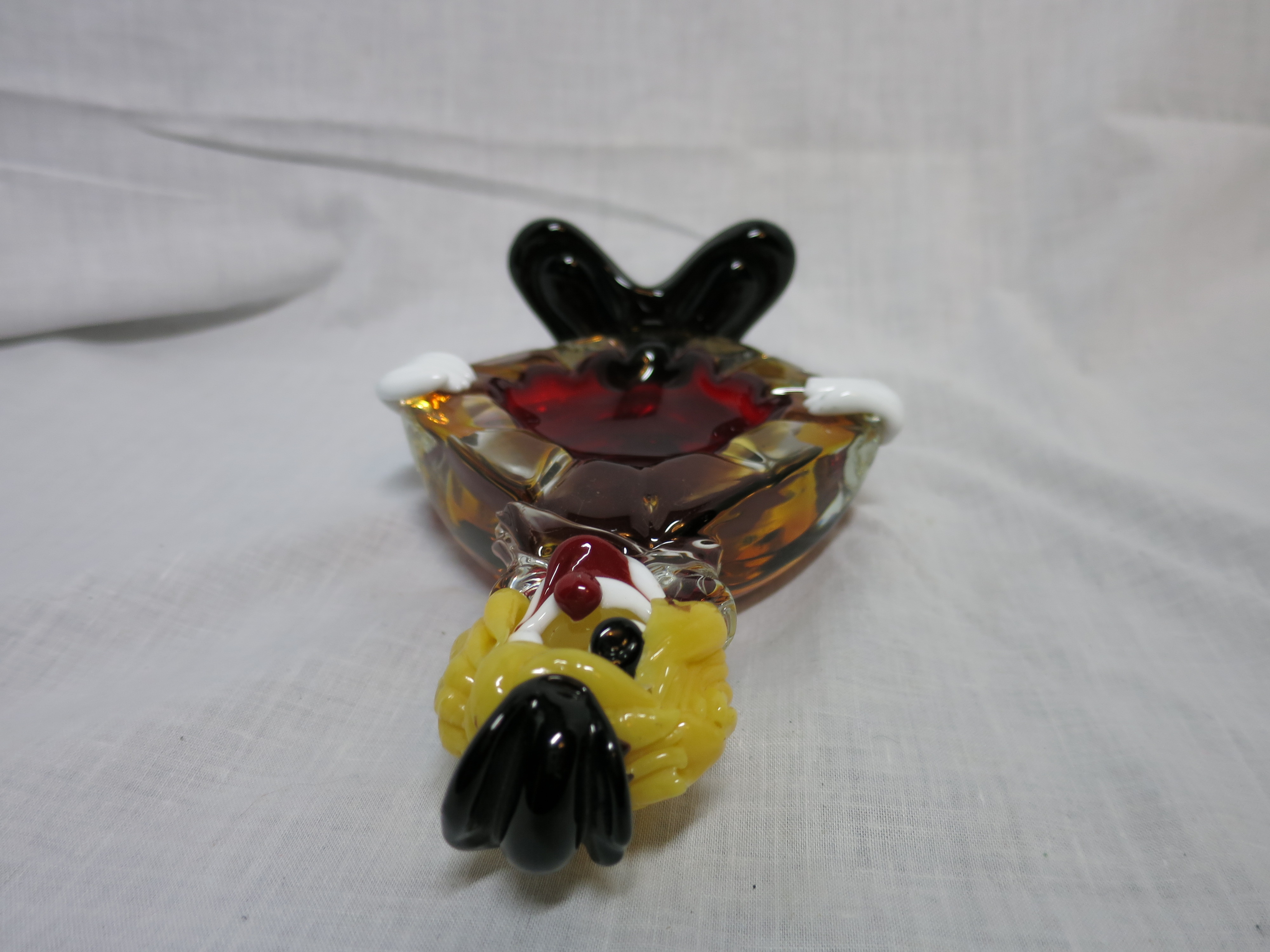 Murano Clown Ashtray Italy Blown Glass