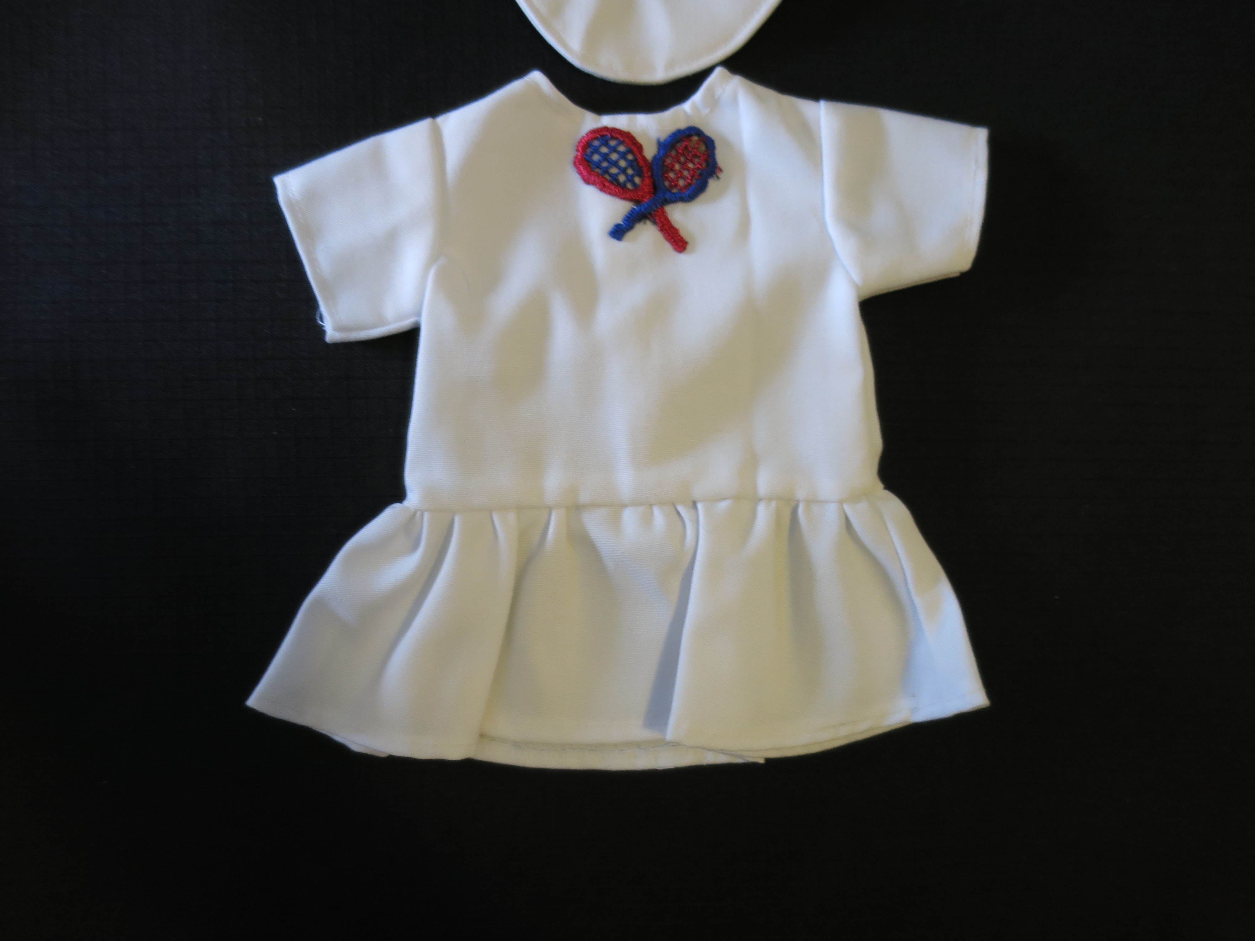 Vintage Tennis Doll Dress with Visor