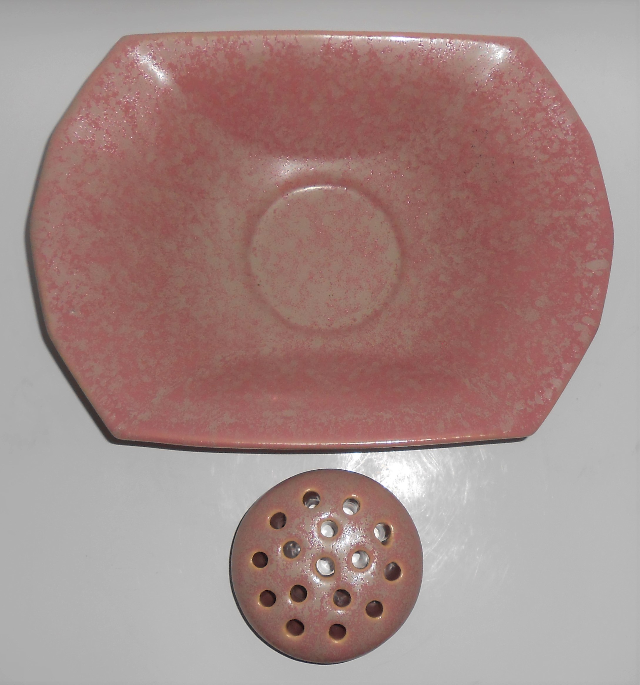 Roseville Art Pottery Tuscany Twin Handle Console Bowl