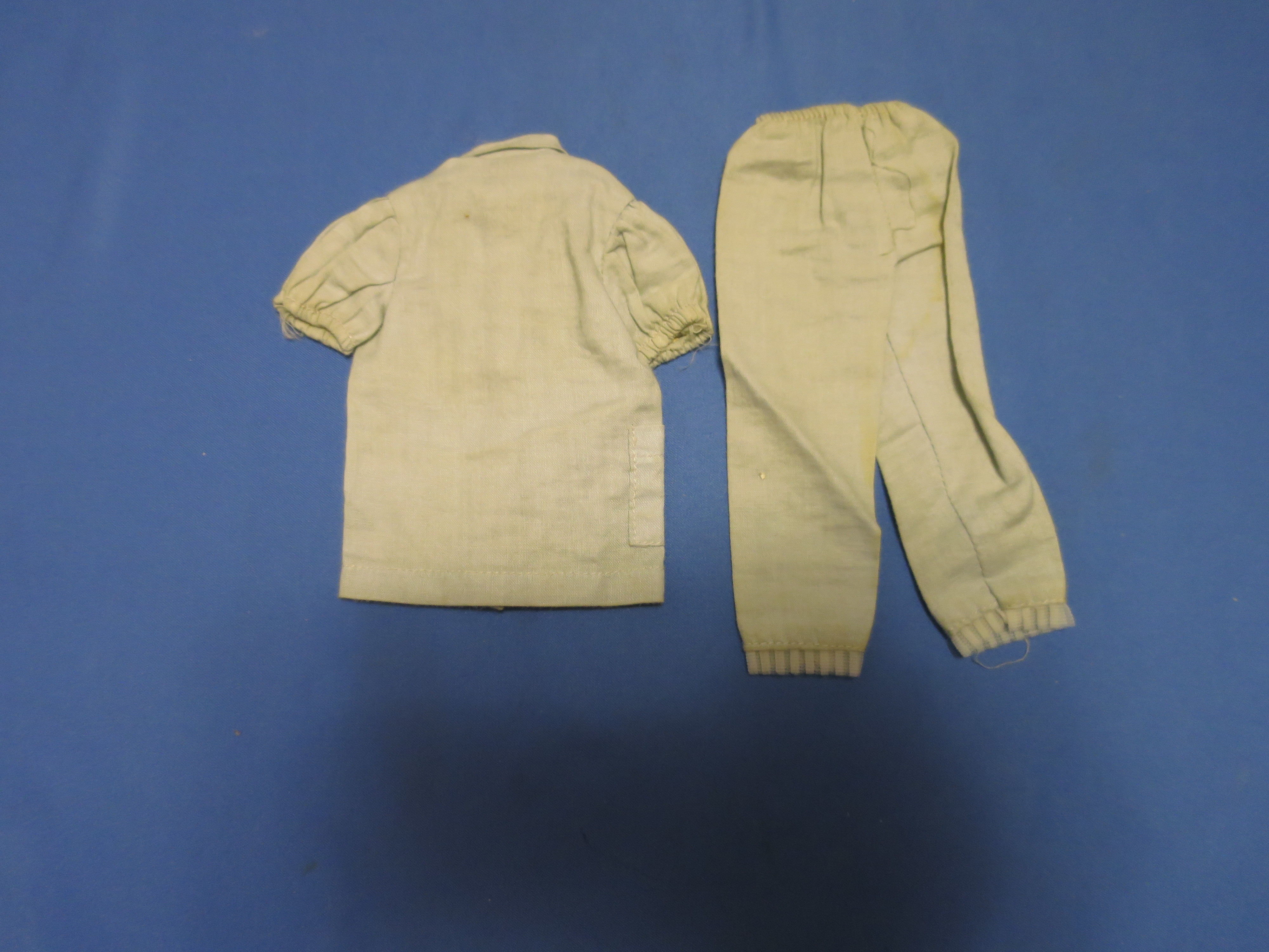 Skipper Or Barbie Doll Pajamas in grey 1960s to 1972 Tagged