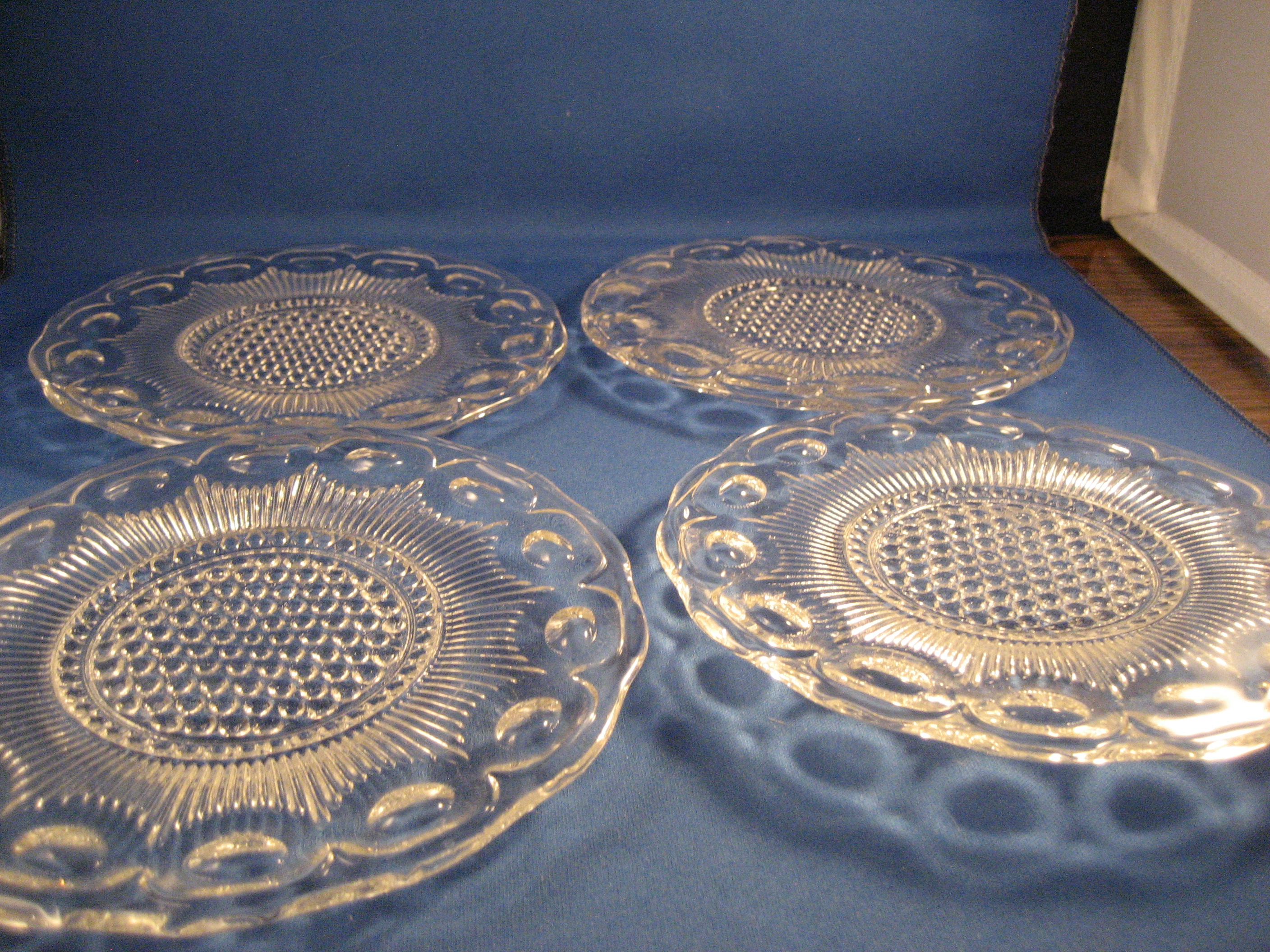 Four Federal Butter Plates in Columbia Style