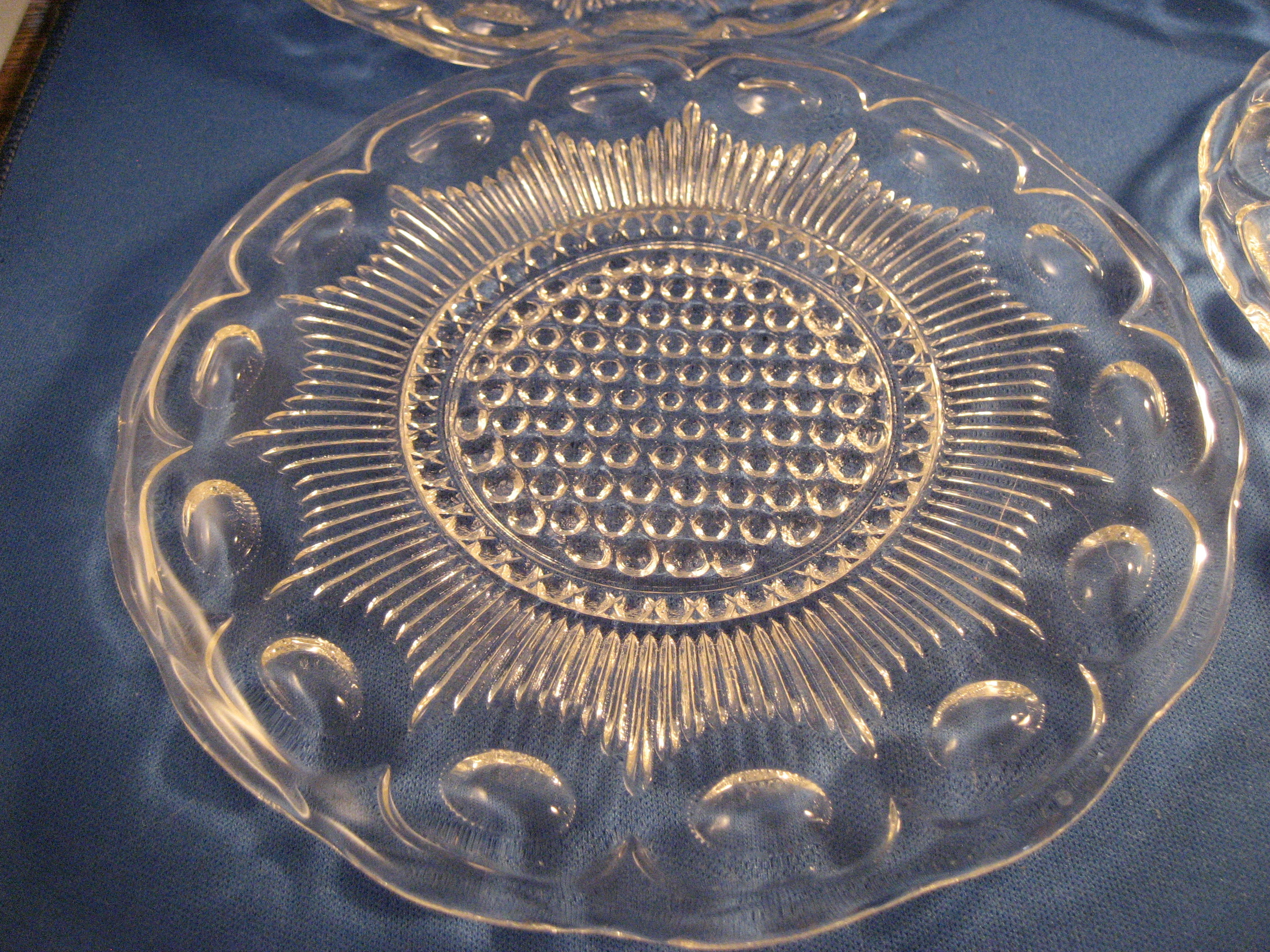 Four Federal Butter Plates in Columbia Style