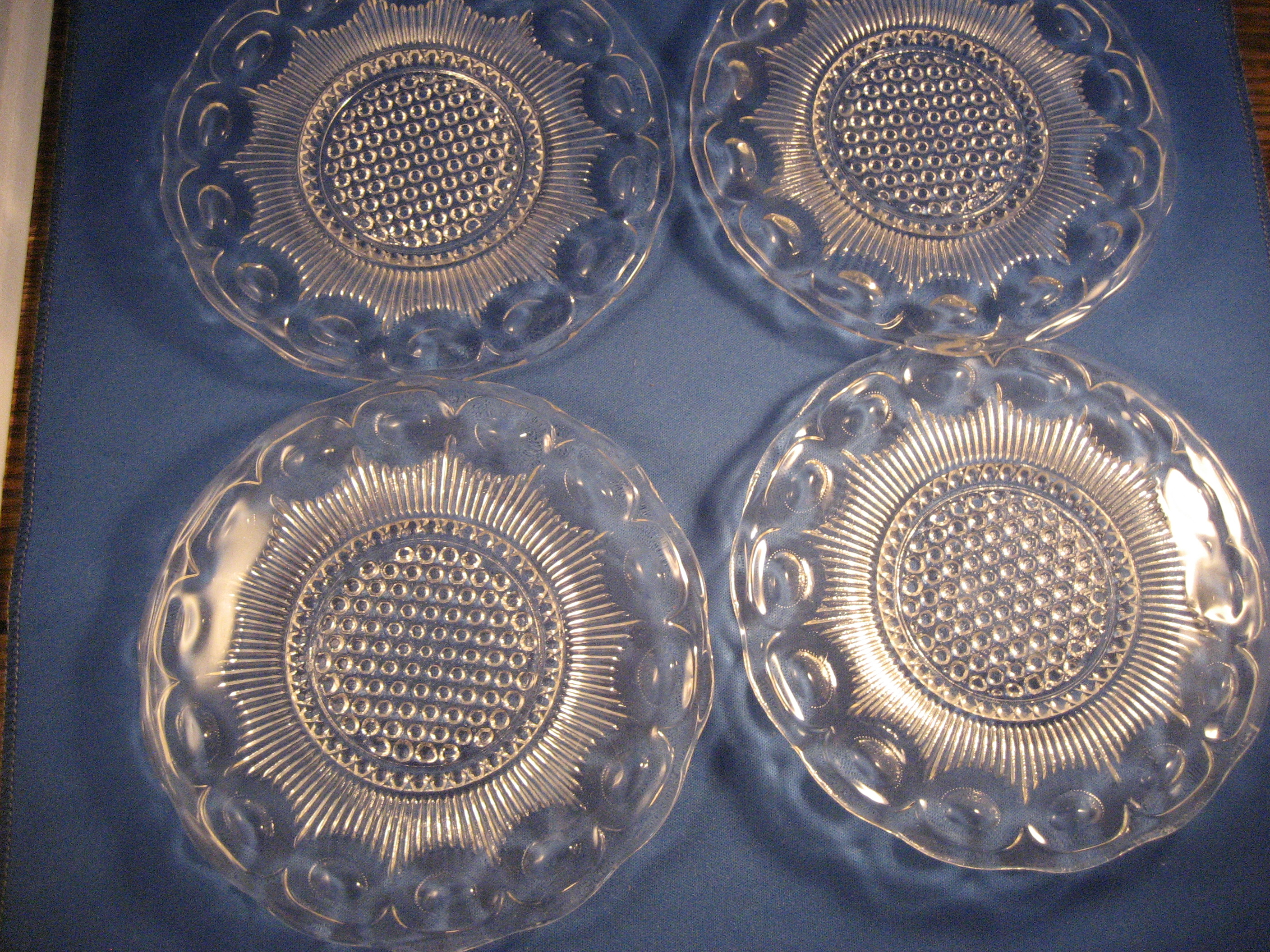 Four Federal Butter Plates in Columbia Style
