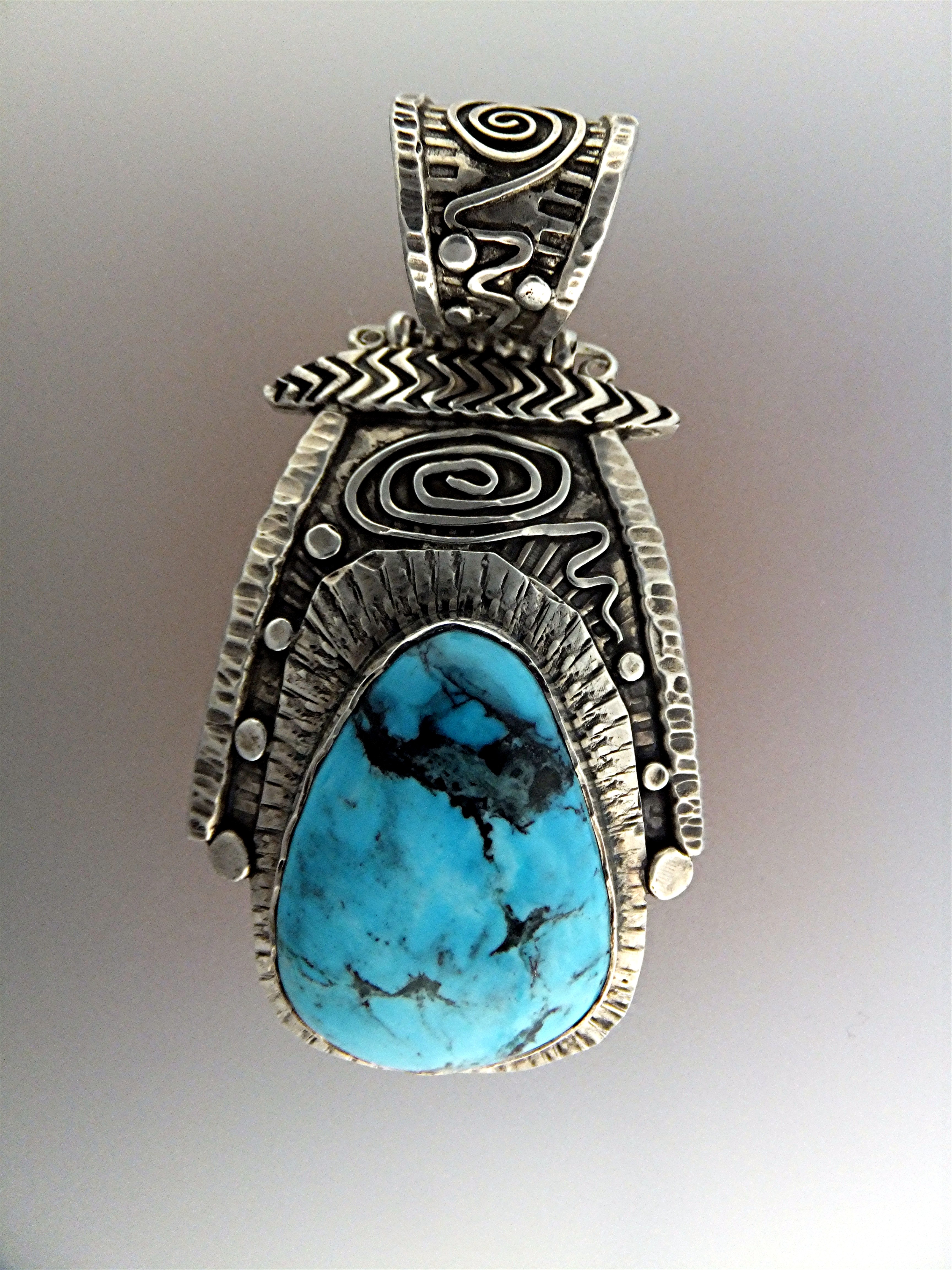 David Troutman  Turquoise Sterling Silver  Pendant