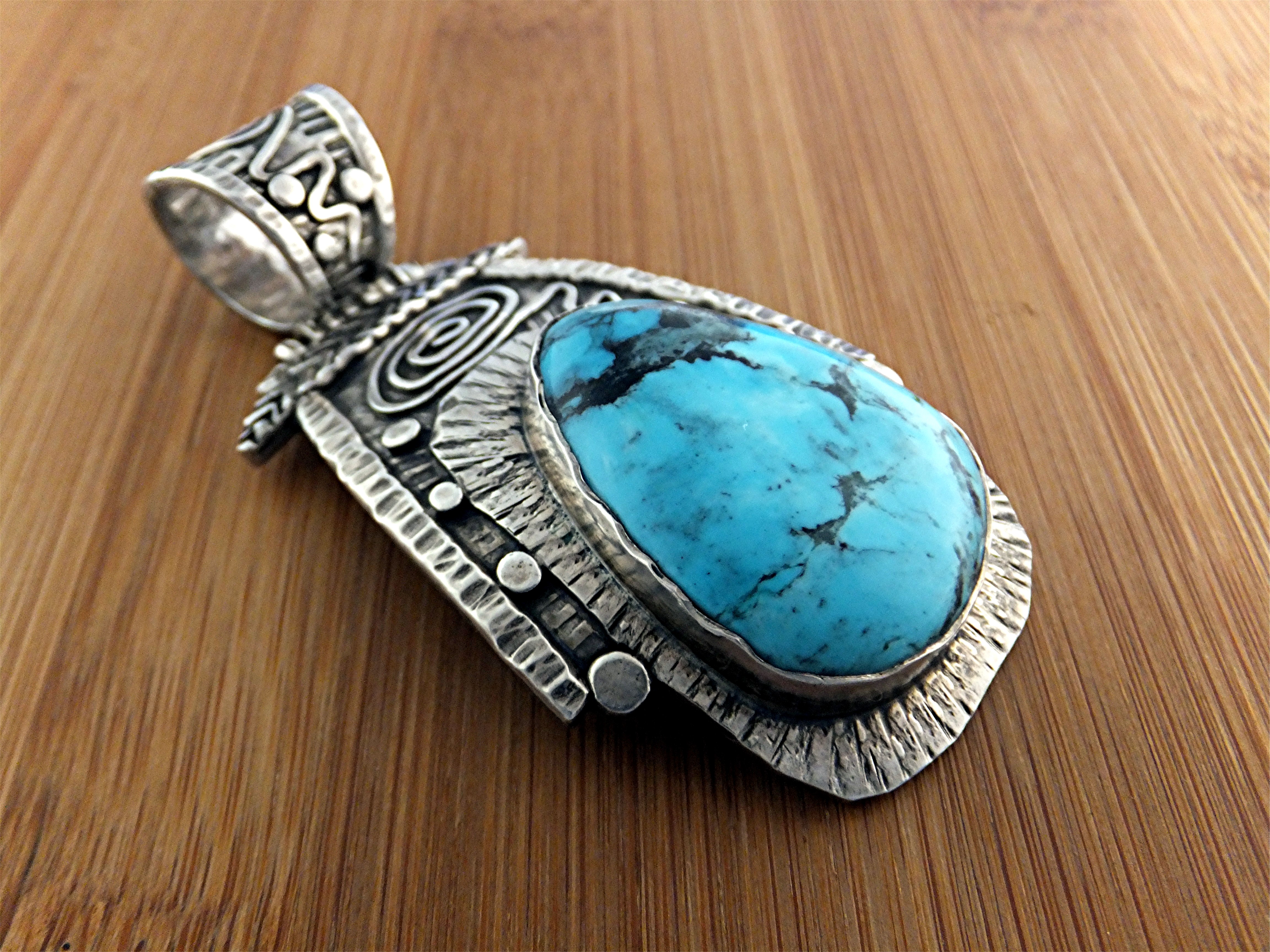 David Troutman  Turquoise Sterling Silver  Pendant