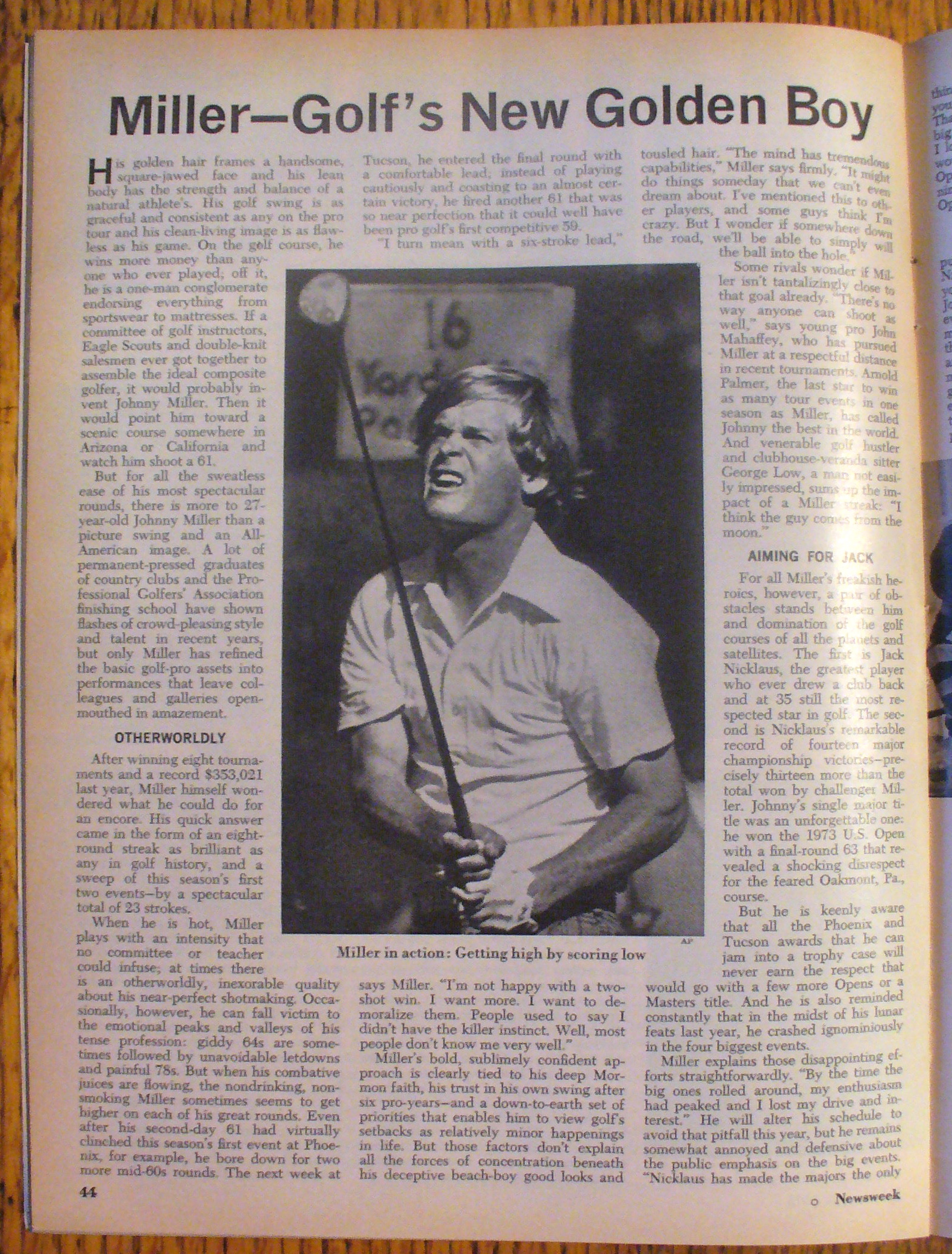 Newsweek Magazine-February 3, 1975-Johnny Miller