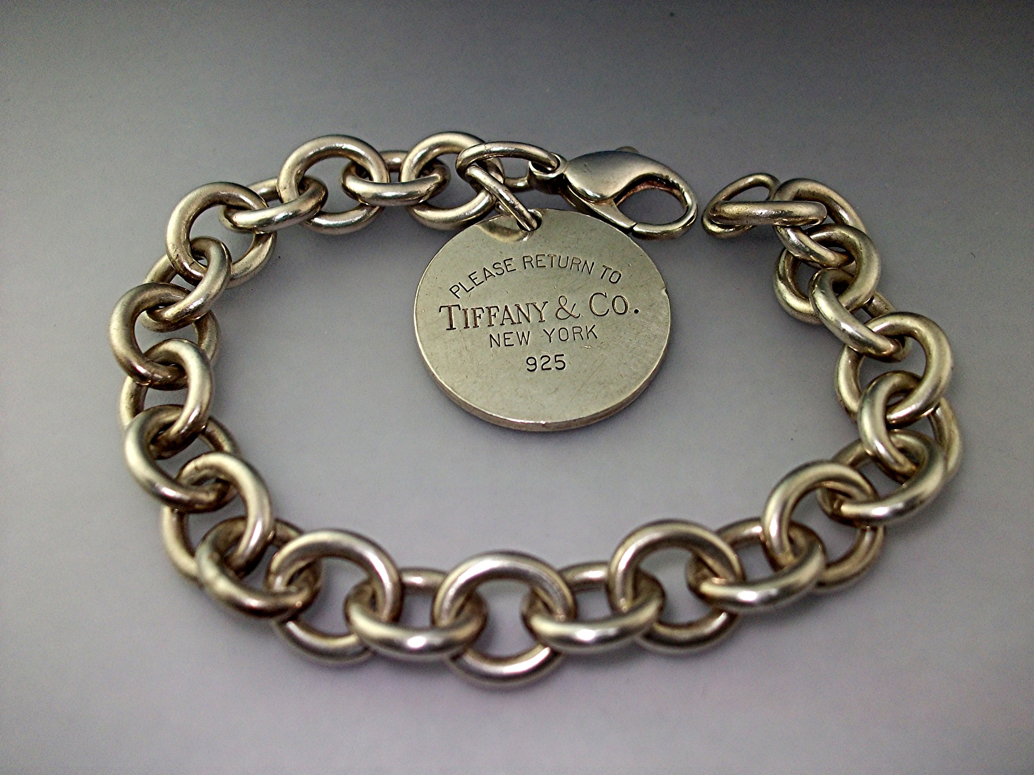 Bracelet Sterling Silver Link with Charm Tiffany & Co