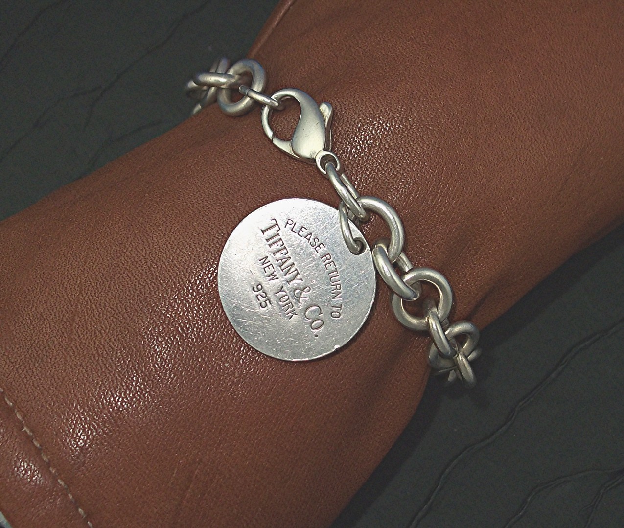 Bracelet Sterling Silver Link with Charm Tiffany & Co