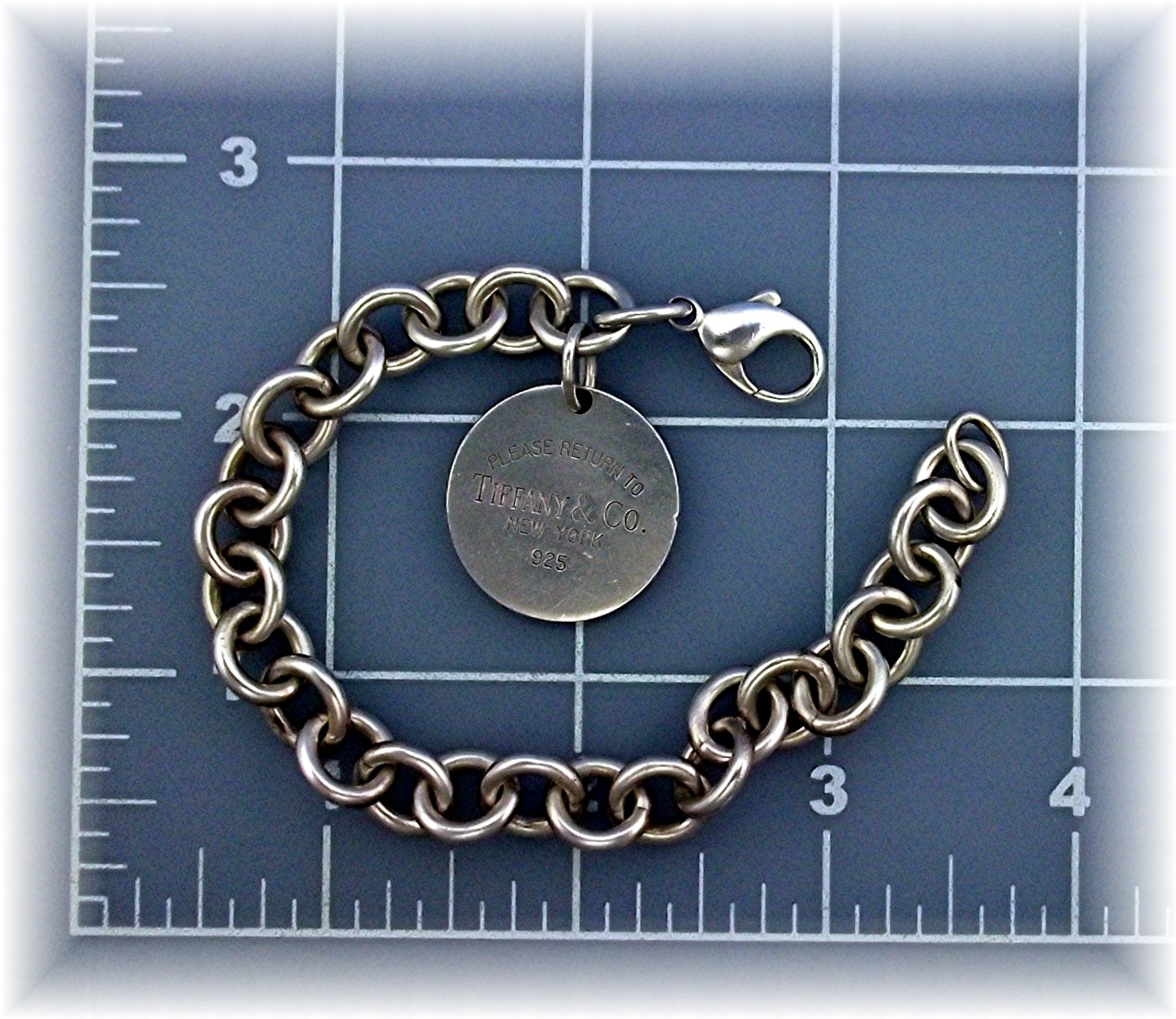 Bracelet Sterling Silver Link with Charm Tiffany & Co