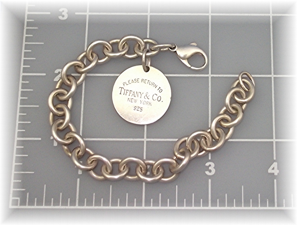 Bracelet Sterling Silver Link with Charm Tiffany & Co