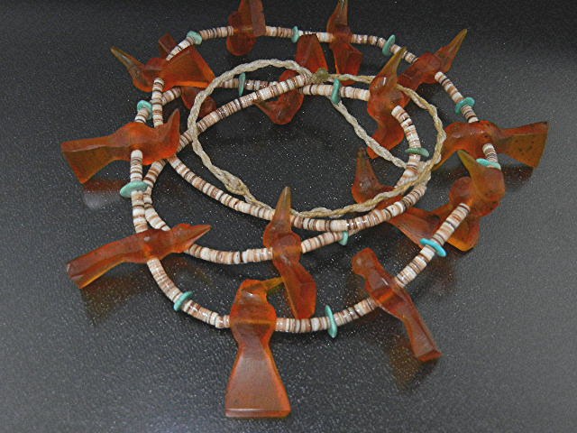 Fetish Amber Turquoise Heishi  Necklace