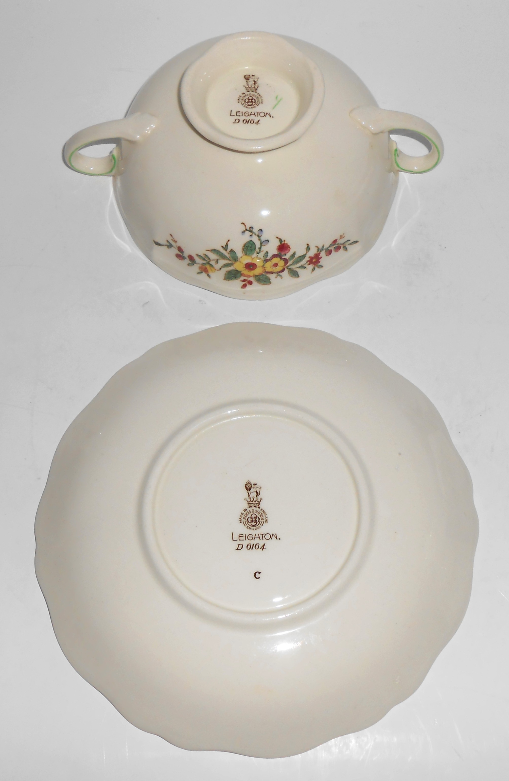 Royal Doulton China Leighton Cream Soup Bowl W/Saucer!