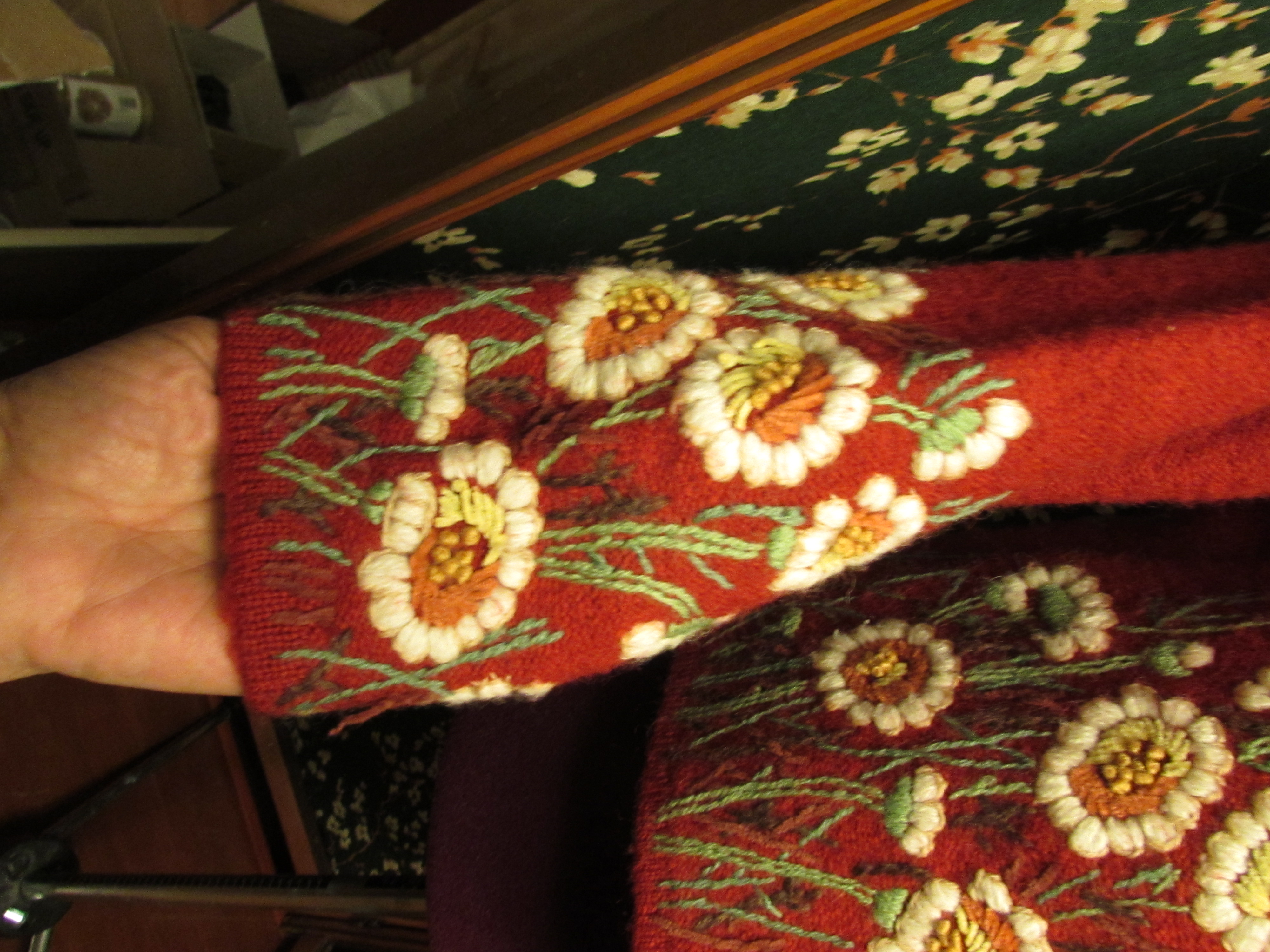Deborah Ann Burnham Sweater XL Hand made Hand Painted
