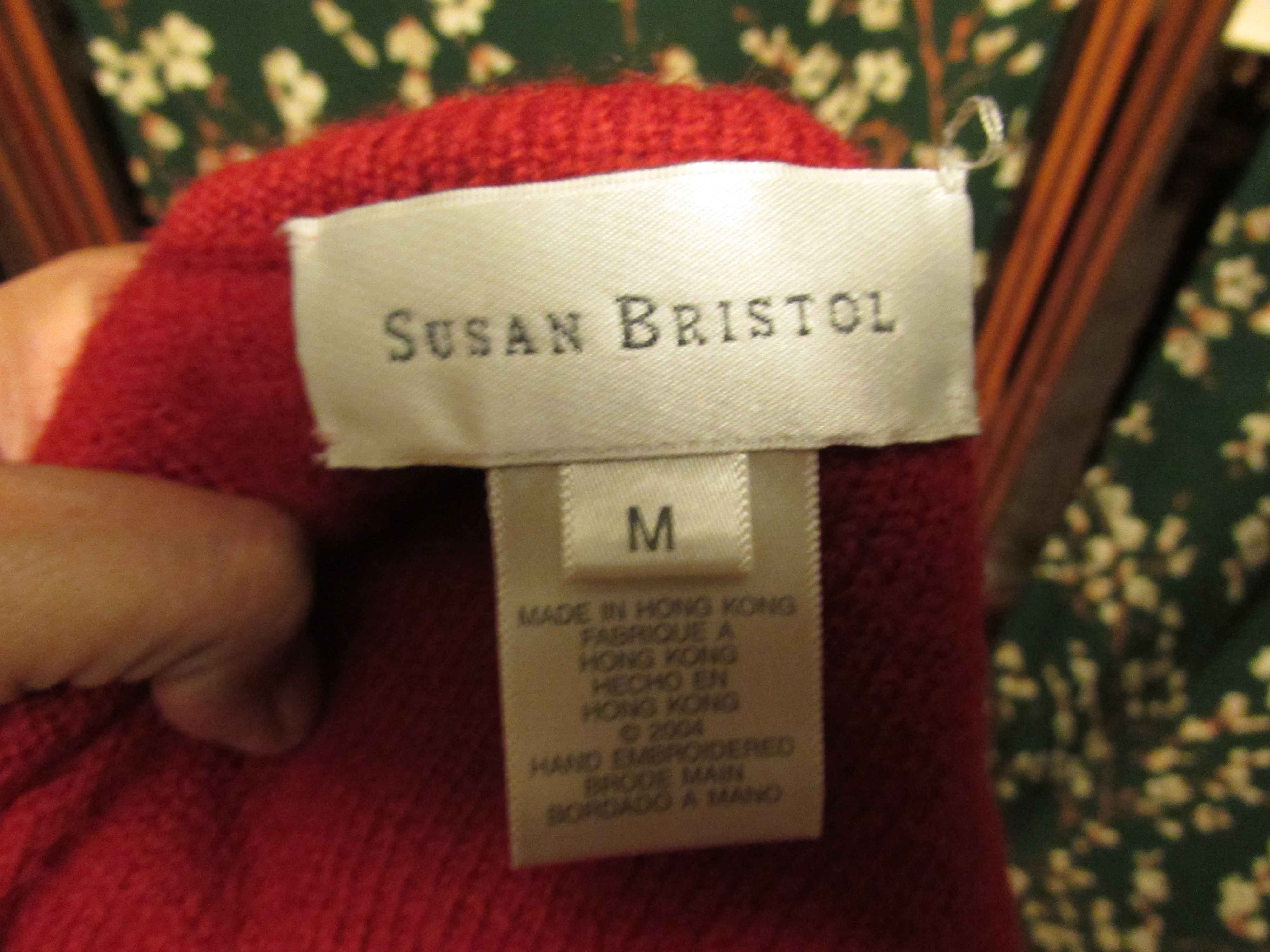 Deborah Ann Burnham Sweater XL Hand made Hand Painted