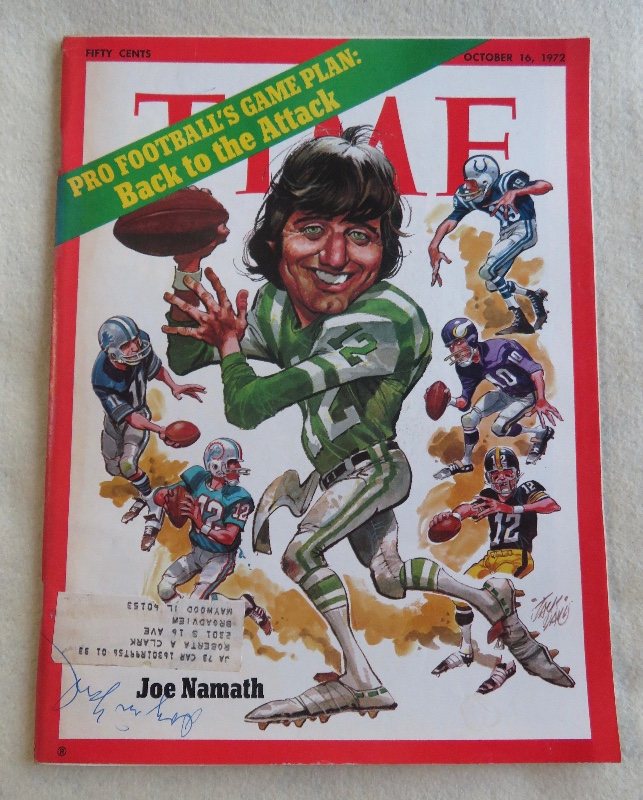 Time Magazine October 16, 1972 Joe Namath