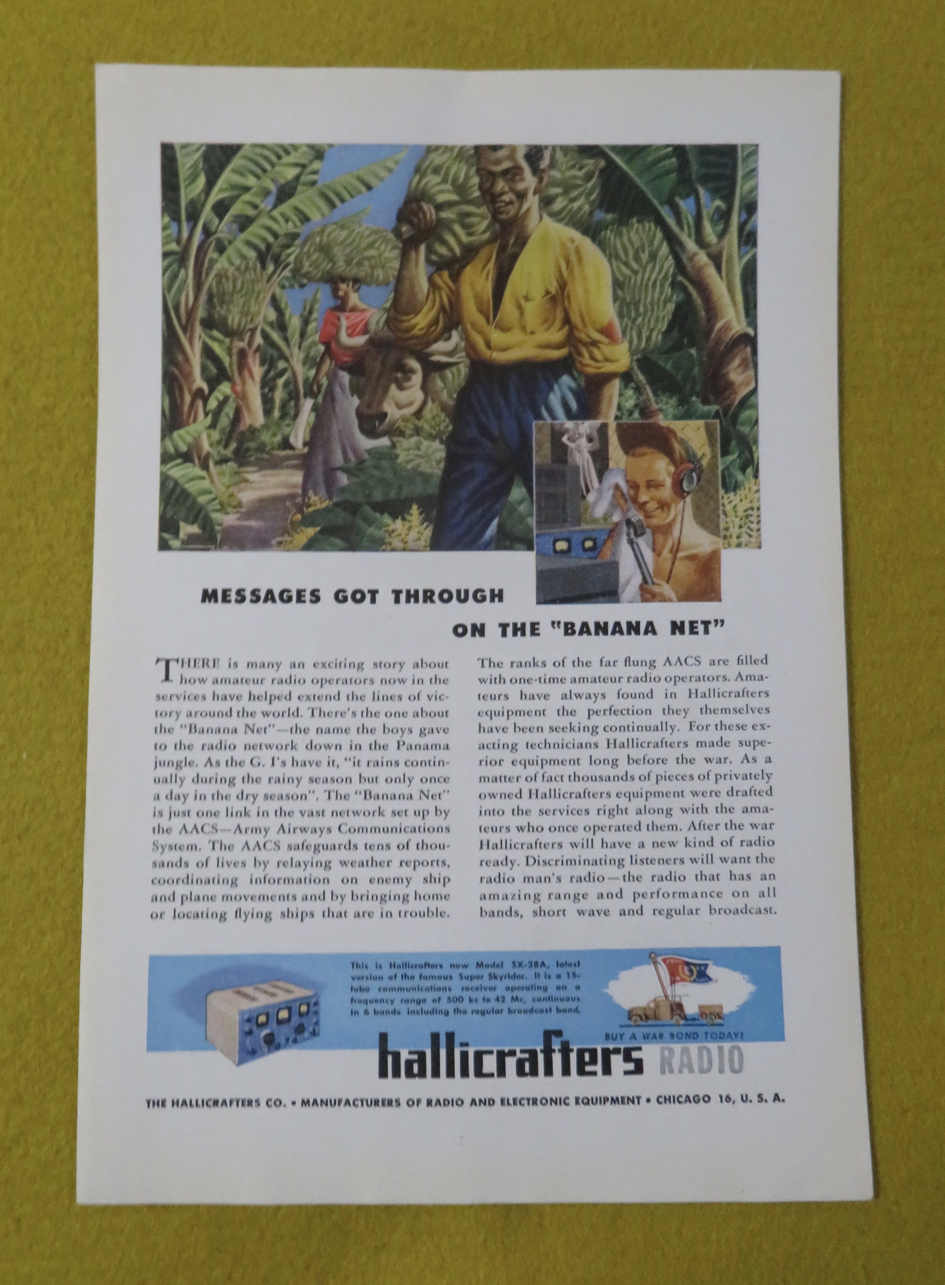 1945 Hallicrafters Radio with Messages Got Through