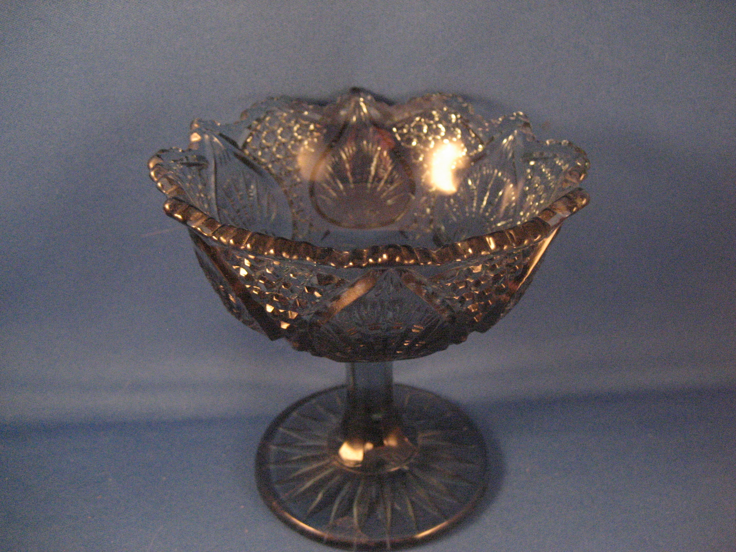 Blue Glass Compote