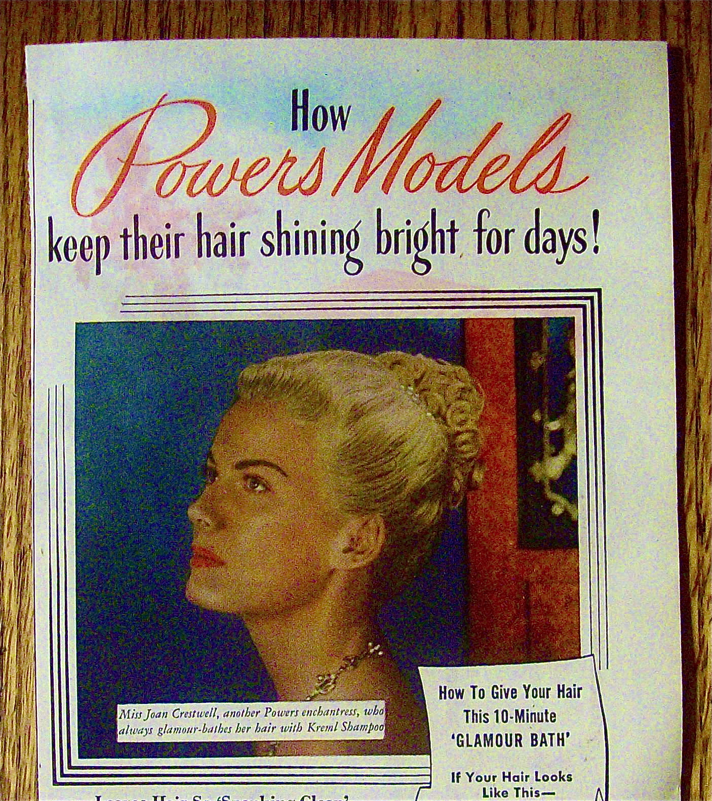 1945 Kreml Shampoo with Powers Models (Joan Crestwell)