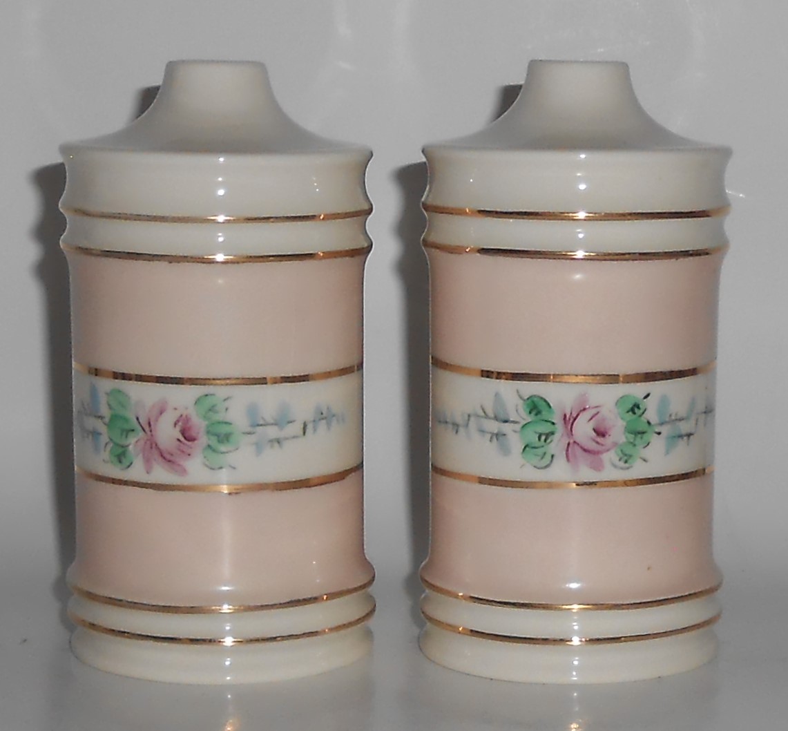 Franciscan Pottery Kaolena China Pink Pair Perfume Bott