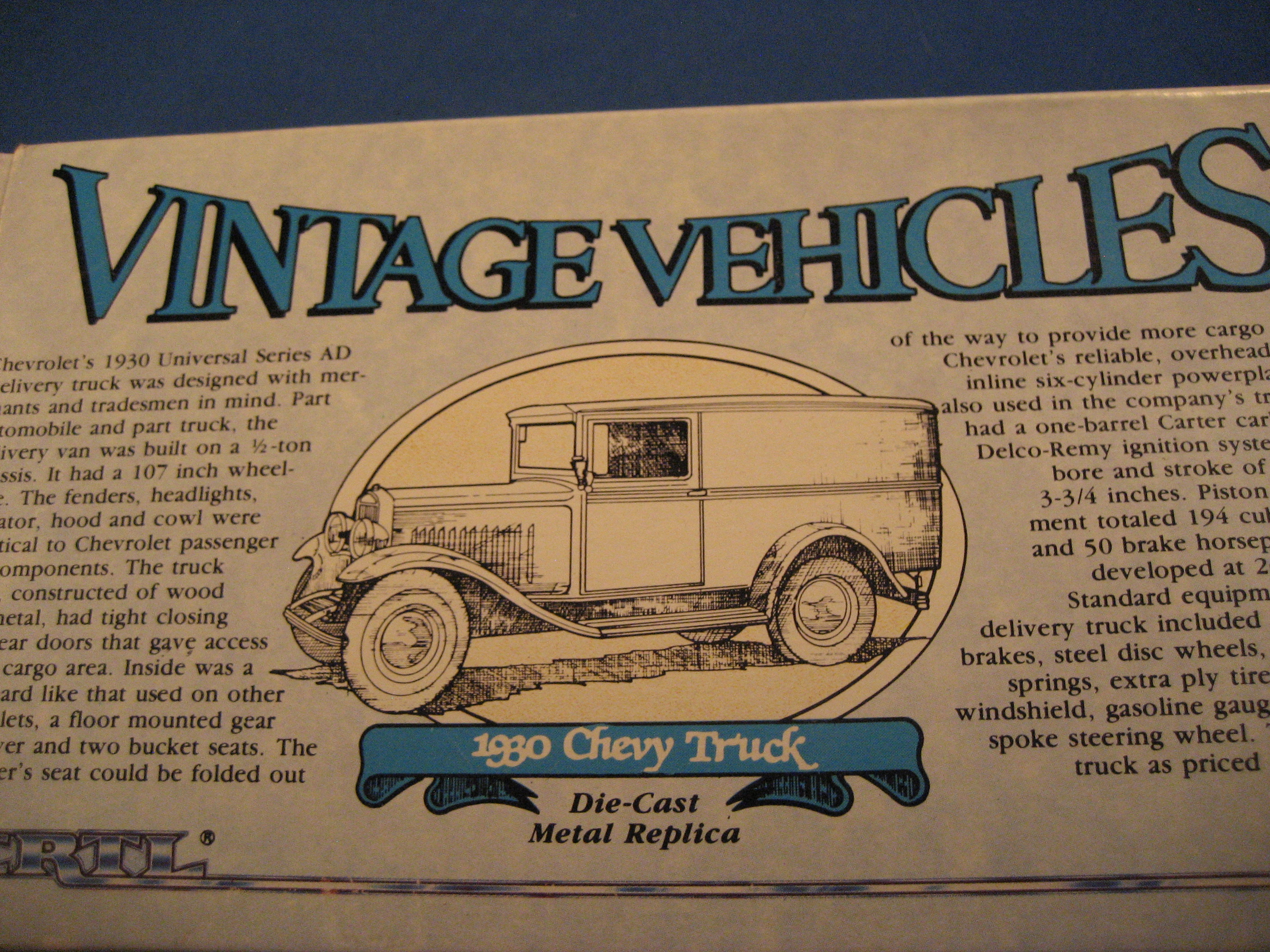 Model of 1930 Chevy Truck