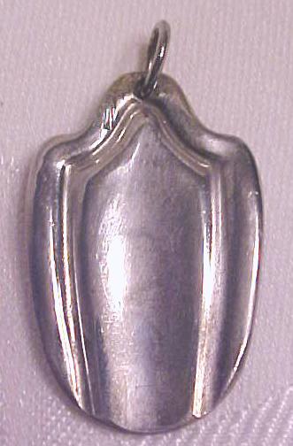 Silverplate Spoon Pendant Ornate Floral