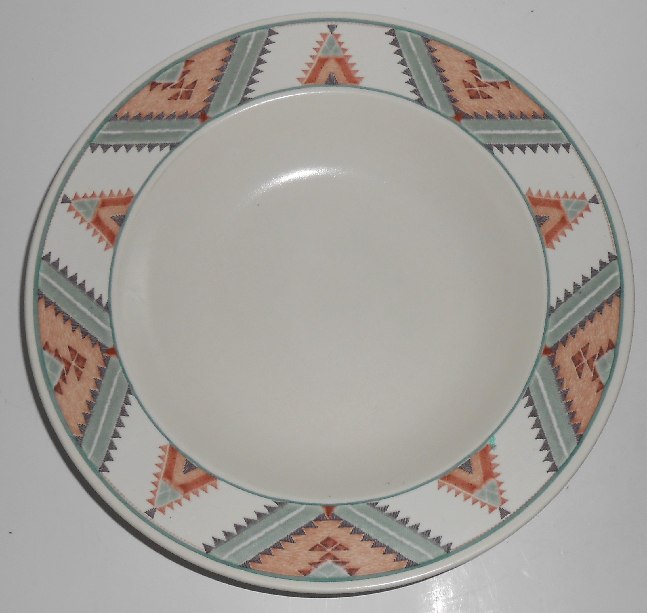 Mikasa Intaglio China CAC24 Santa Fe Rimmed Soup Bowl