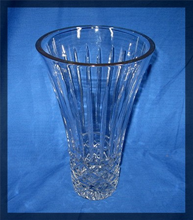 Crystal Flower Vase with Gold rim
