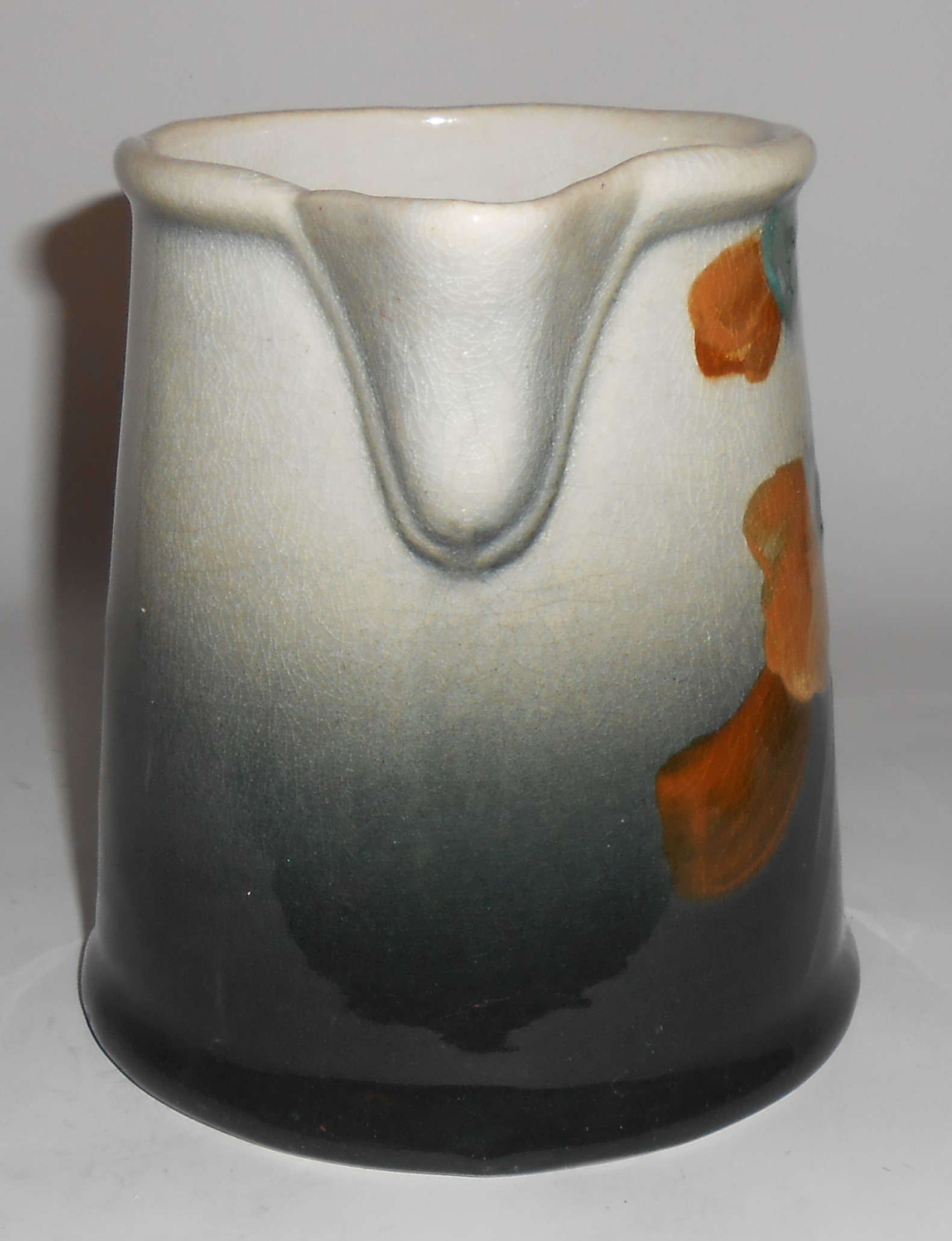 Owens Art Pottery Hand Decorated Lotus Pitcher RARE