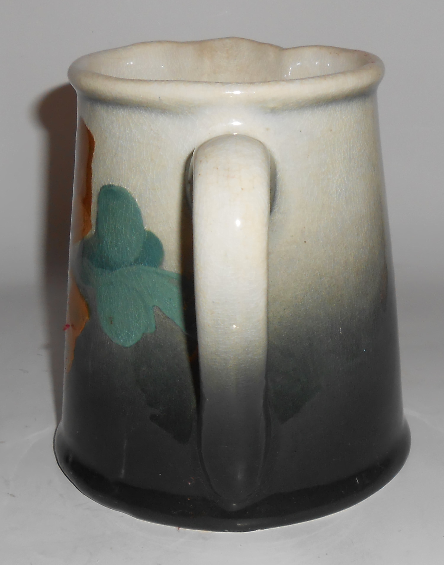 Owens Art Pottery Hand Decorated Lotus Pitcher RARE