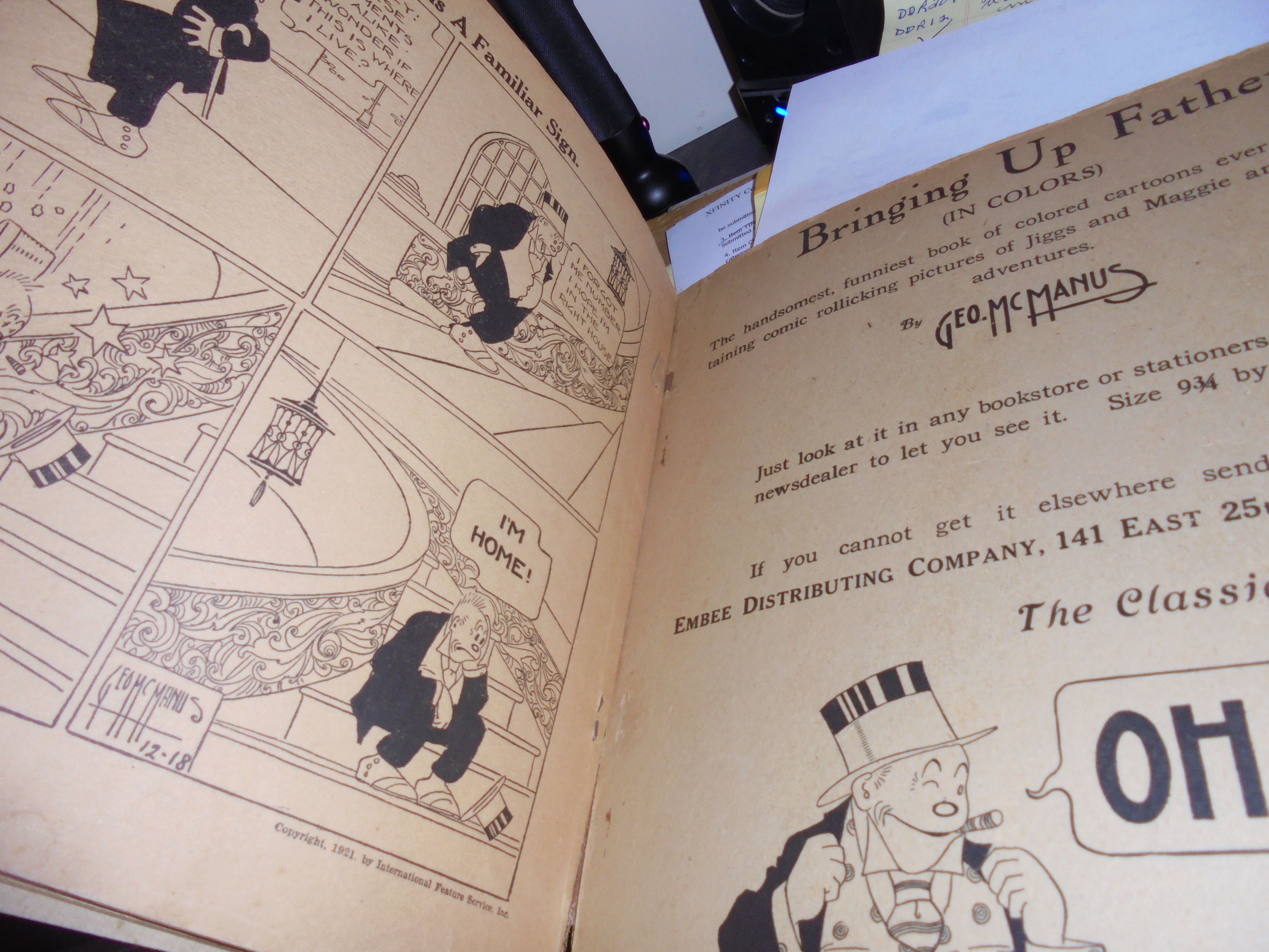 Bringing Up Father Book 1921 comic book style