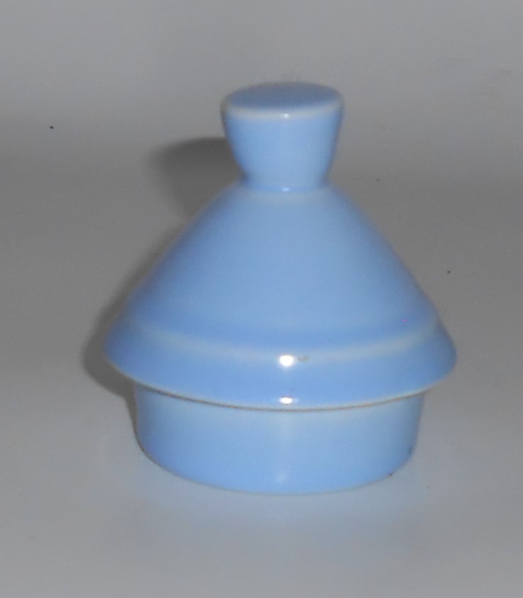 Vernon Kilns Pottery Modern California Blue Demitasse