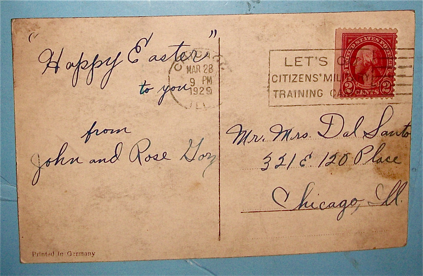 Lovers At Easter (Polish) Postcard