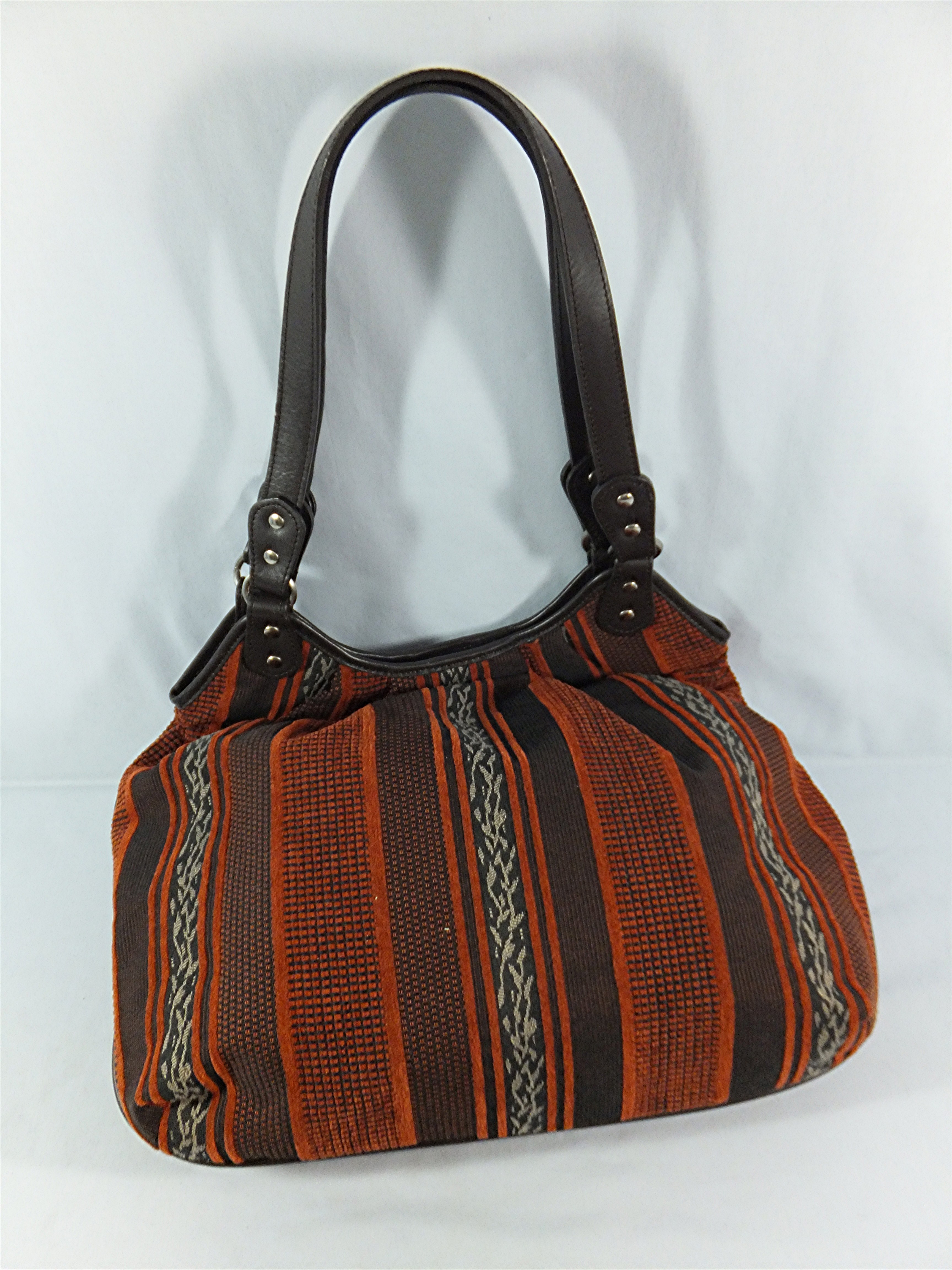 Bag Maxx New York Fabric Leather trim Tote