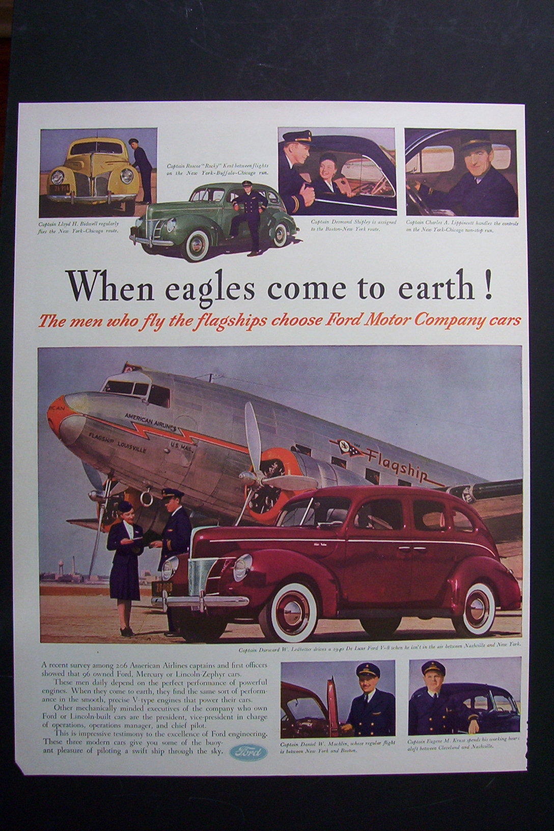1940 Ford Cars with Couple Different Models of Ford
